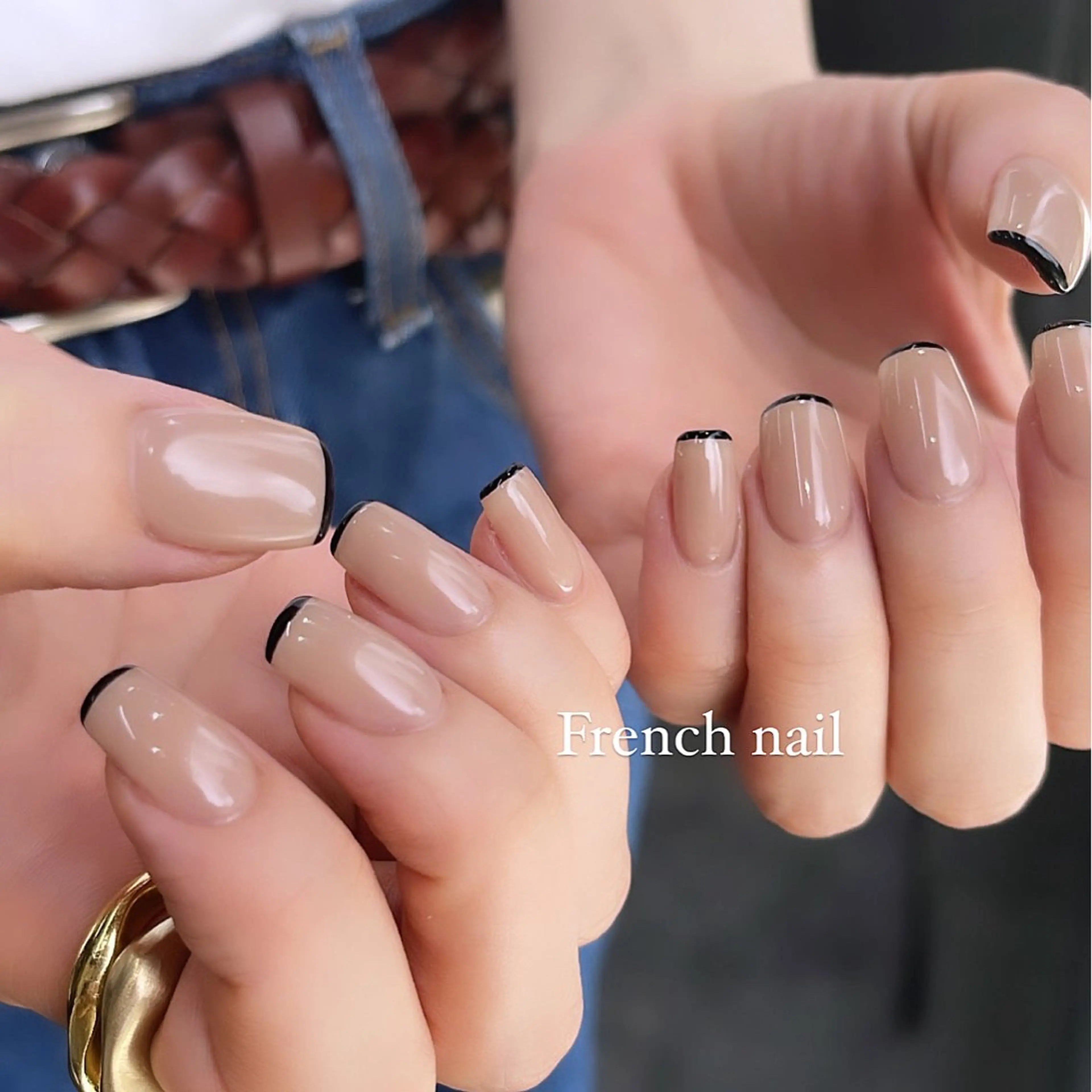 ネイル フレンチネイル マグネットネイル ニュアンスネイル ワンカラーネイル ハンドネイル GRANDE大須 Cecil💜のネイルデザイン