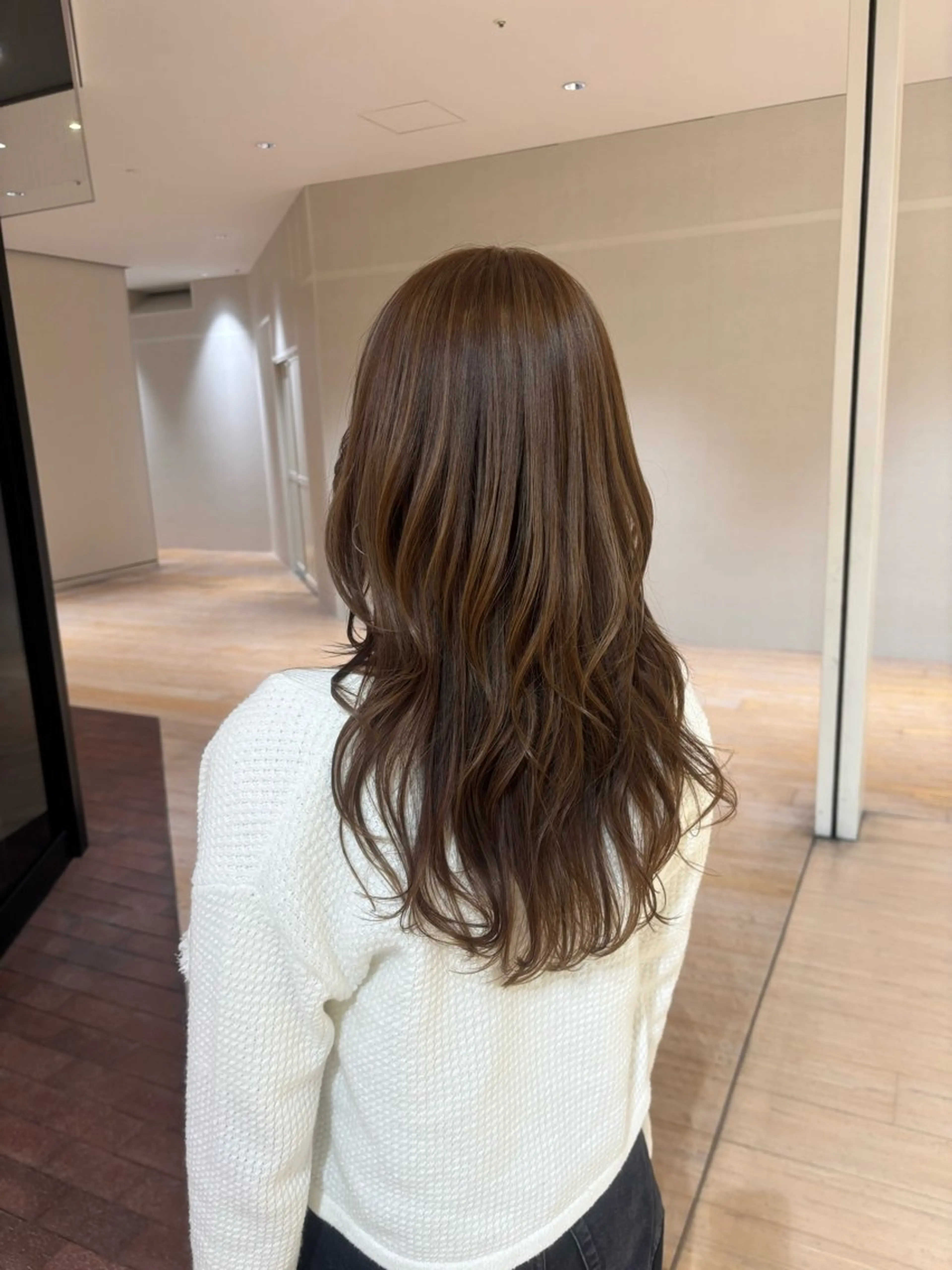 ロング カラー ベージュカラー カット ヘアカラー トリートメント マンツーマン 縮毛矯正/マユコのヘアスタイル