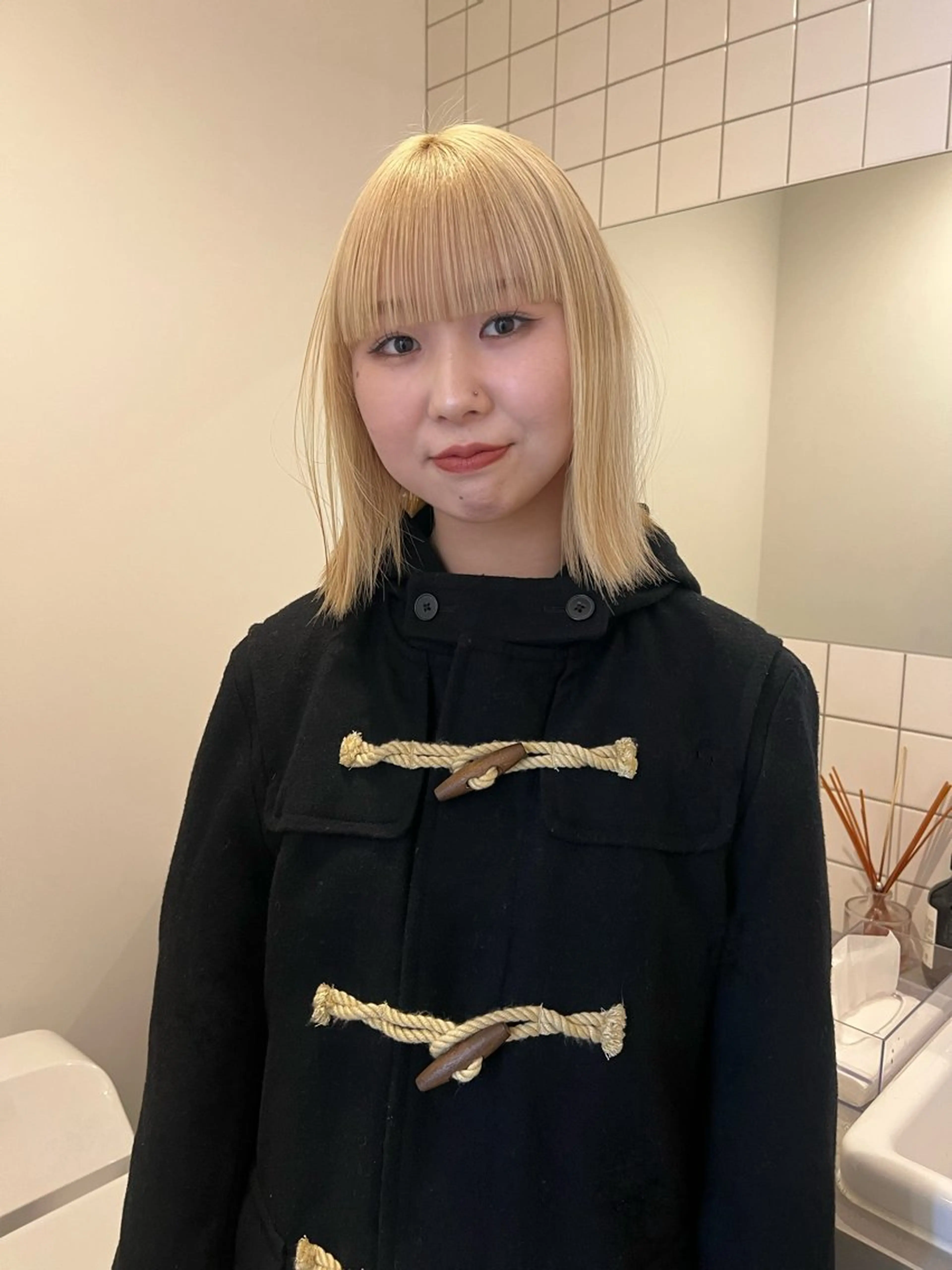 ミディアム ヘアカラー トリートメント 舟橋耀/ブリーチカラ ー/レイヤーカットのヘアスタイル