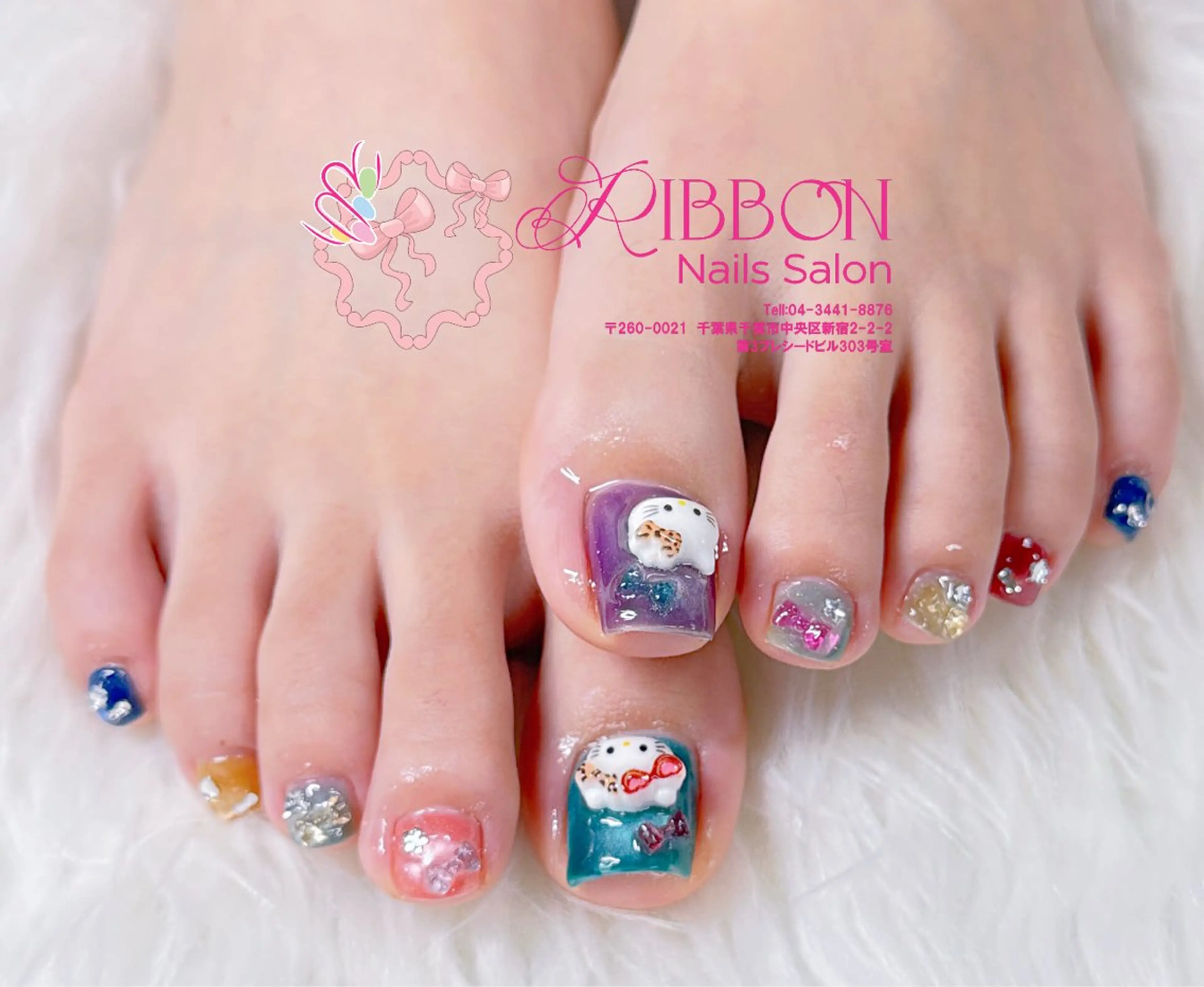 ネイル フレンチネイル ジェルネイル マグネットネイル 持ち込み ニュアンスネイル フットネイル Ribbonnail salonのネイルデザイン