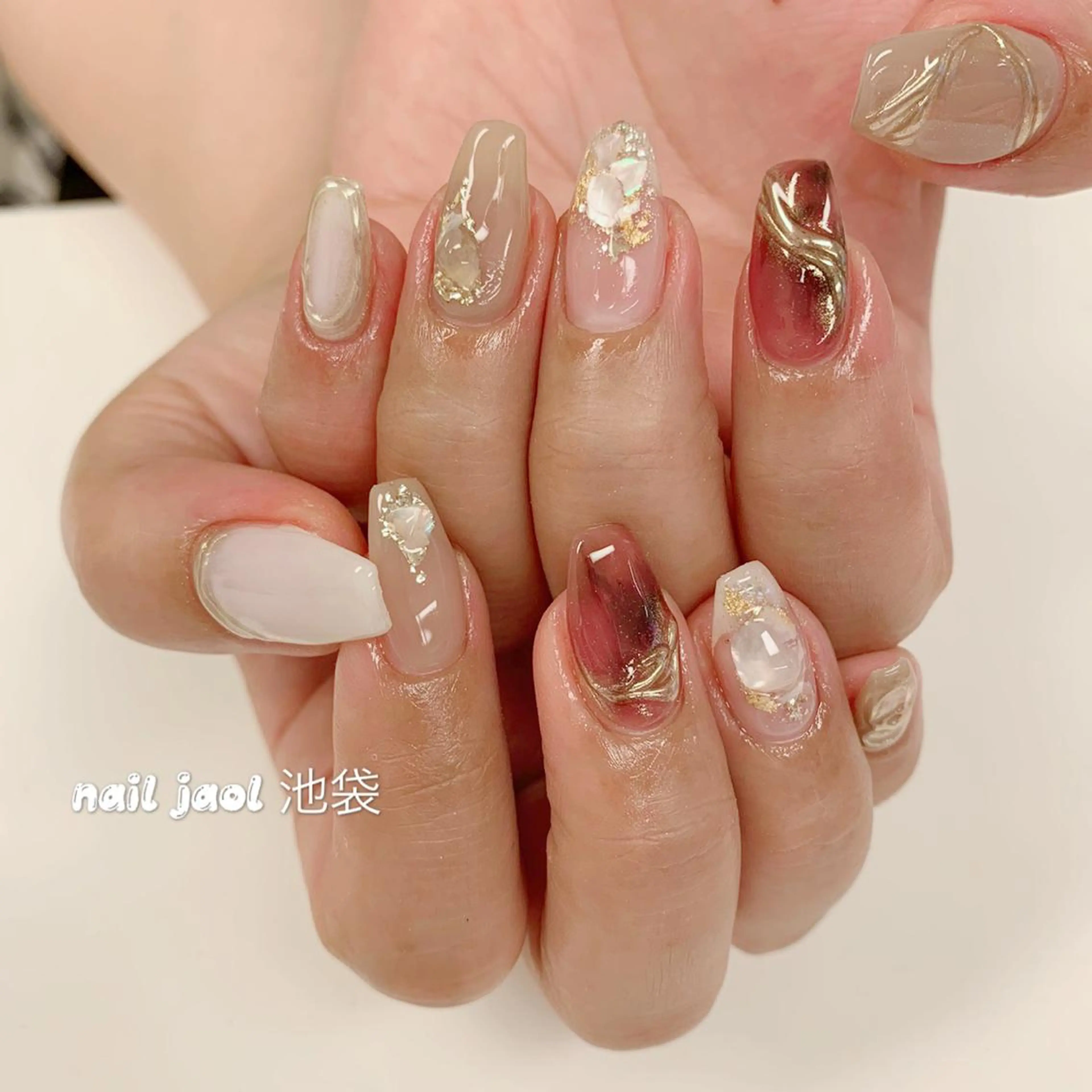 セミロング ネイルJaol 池袋のネイルデザイン