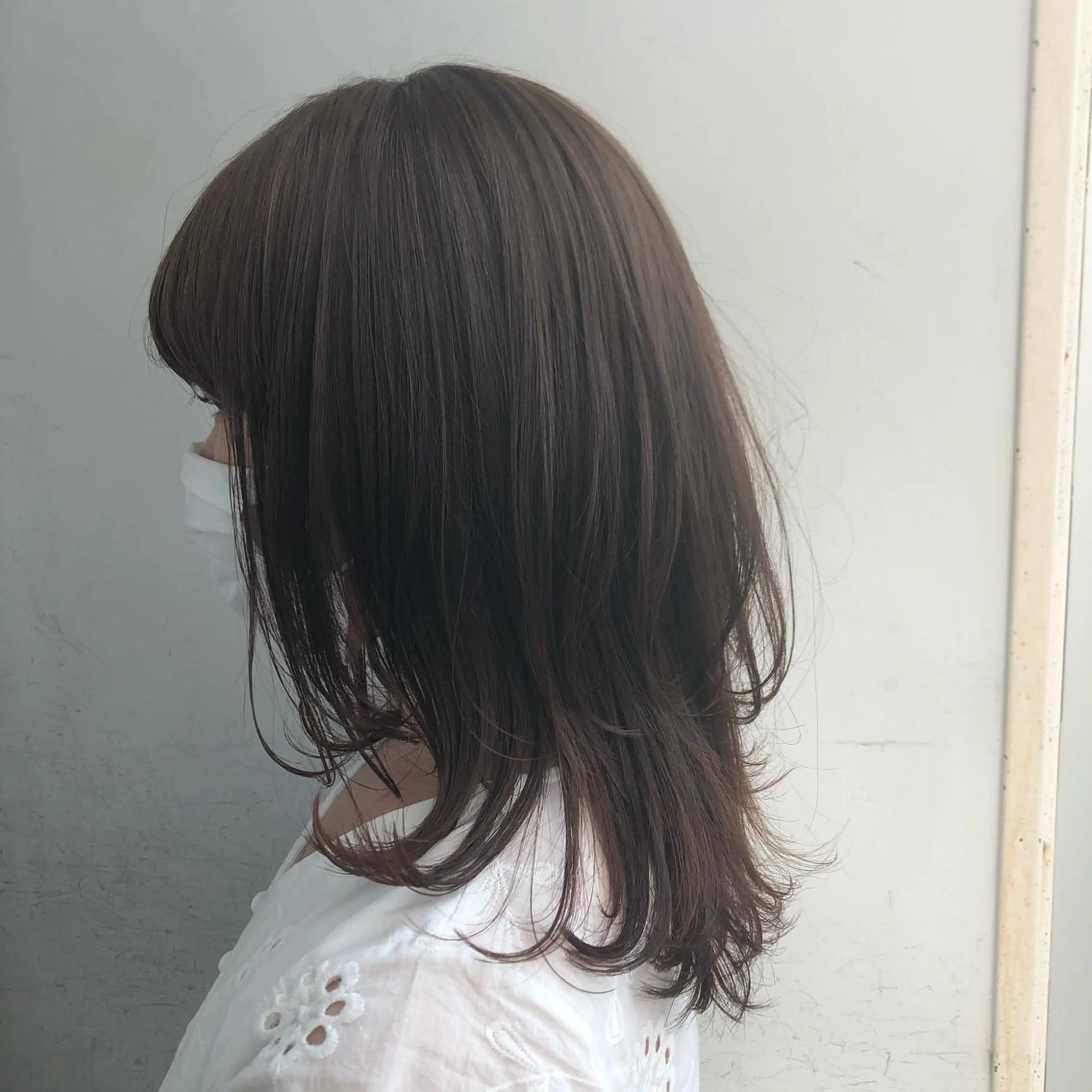 セミロング カラー ヘアアレンジ 【柔らか透明感✨/ 似合せ前髪】大石葉月のヘアスタイル