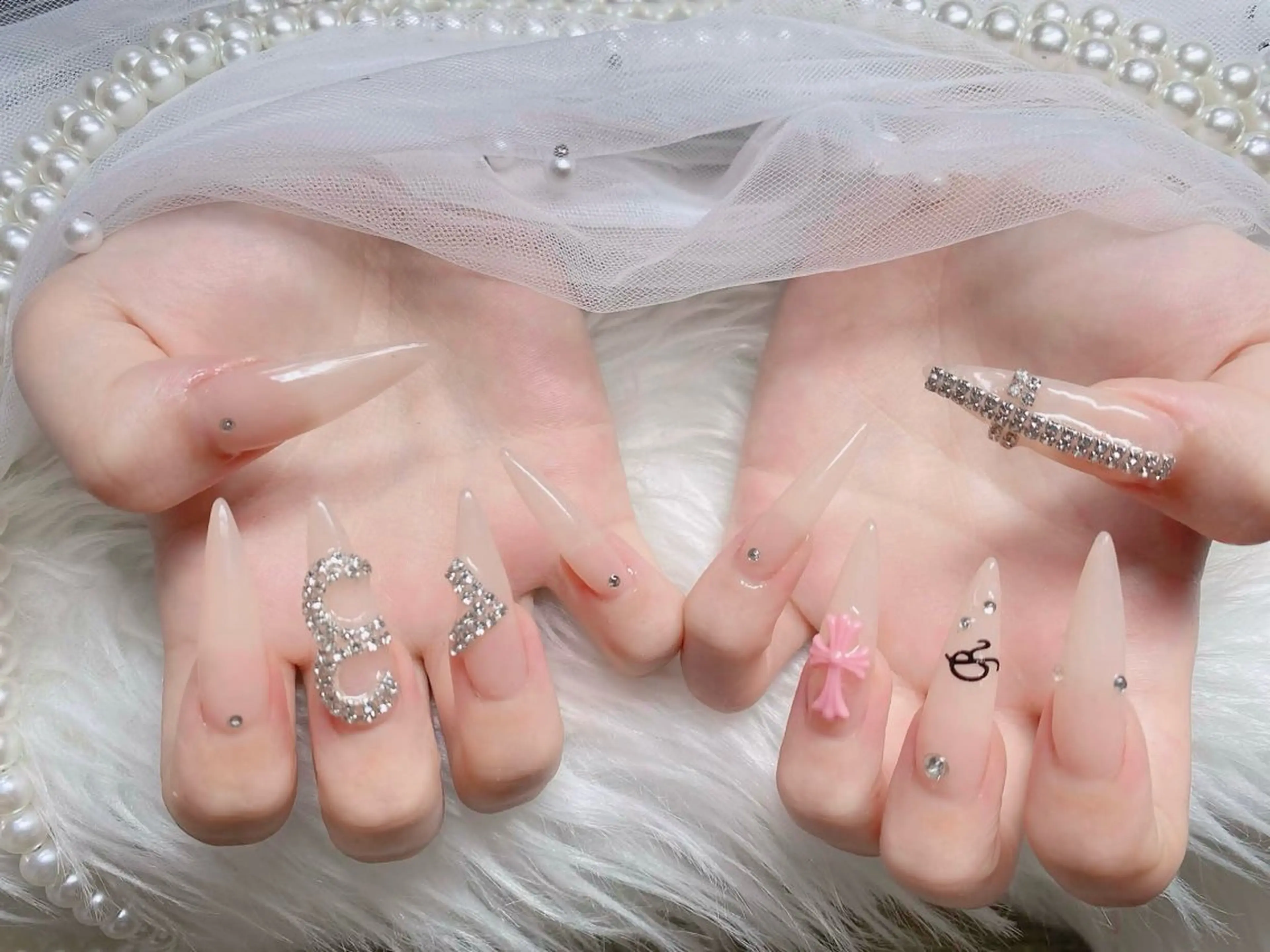 ネイル アートネイル 成人式 ジェルネイル ニュアンスネイル 夏ネイル ハンドネイル neco H.babynailのネイルデザイン