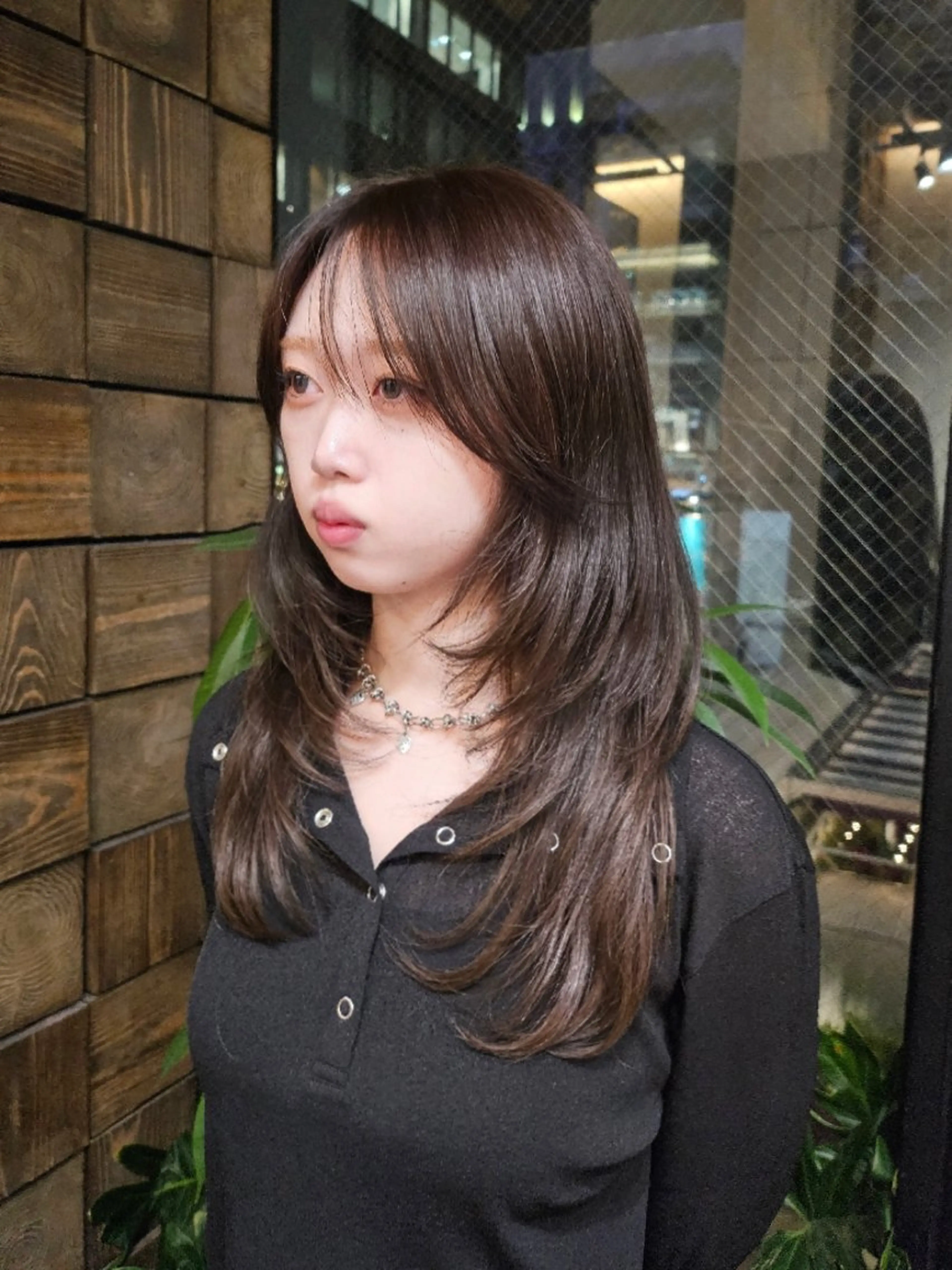 ロング 韓国風ヘア レイヤーカット カット 矢野 伶菜のヘアスタイル