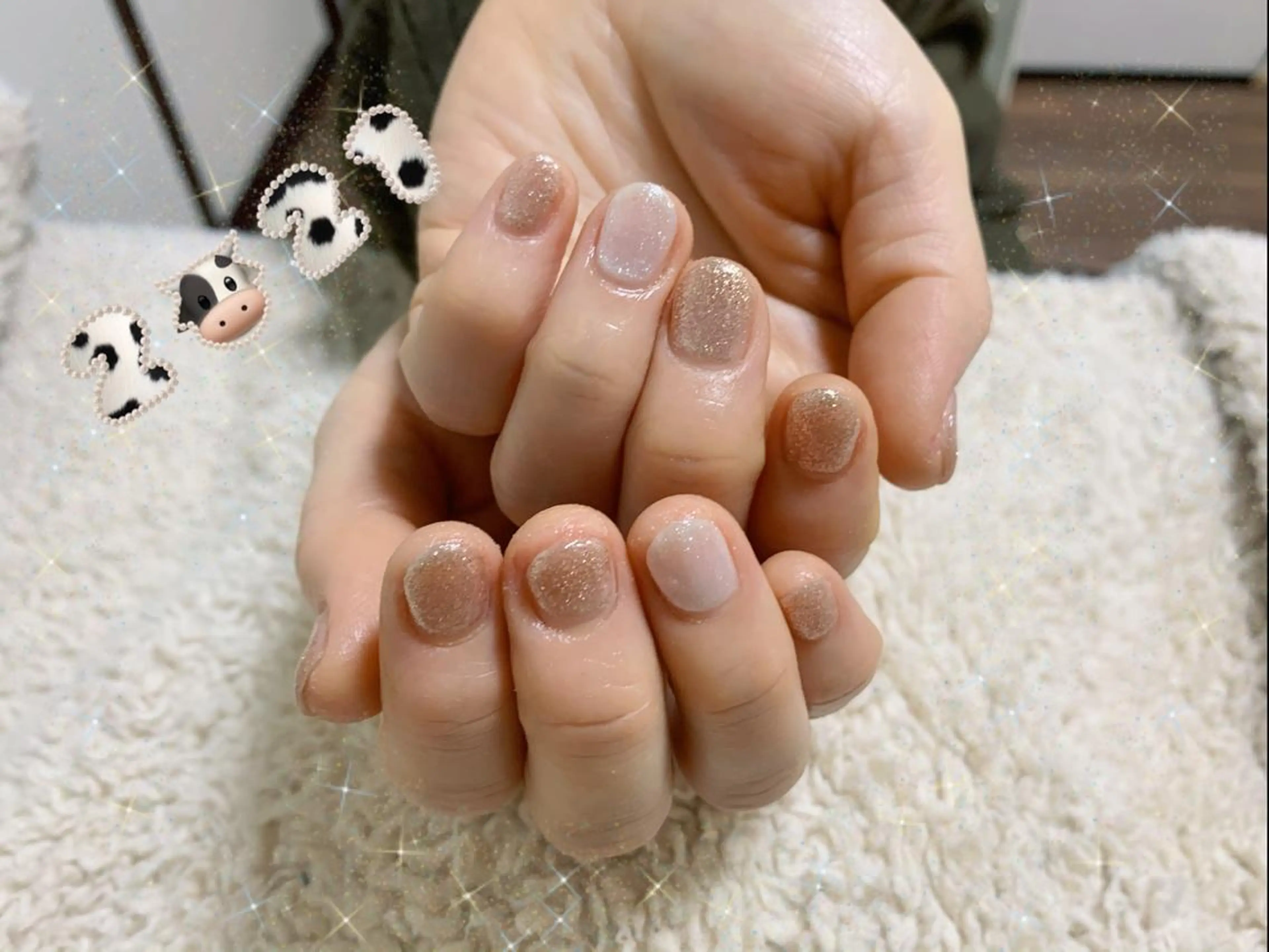 ネイル ジェルネイル ラメ(グリッター) ワンカラーネイル 林 ✨syousyouのネイルデザイン