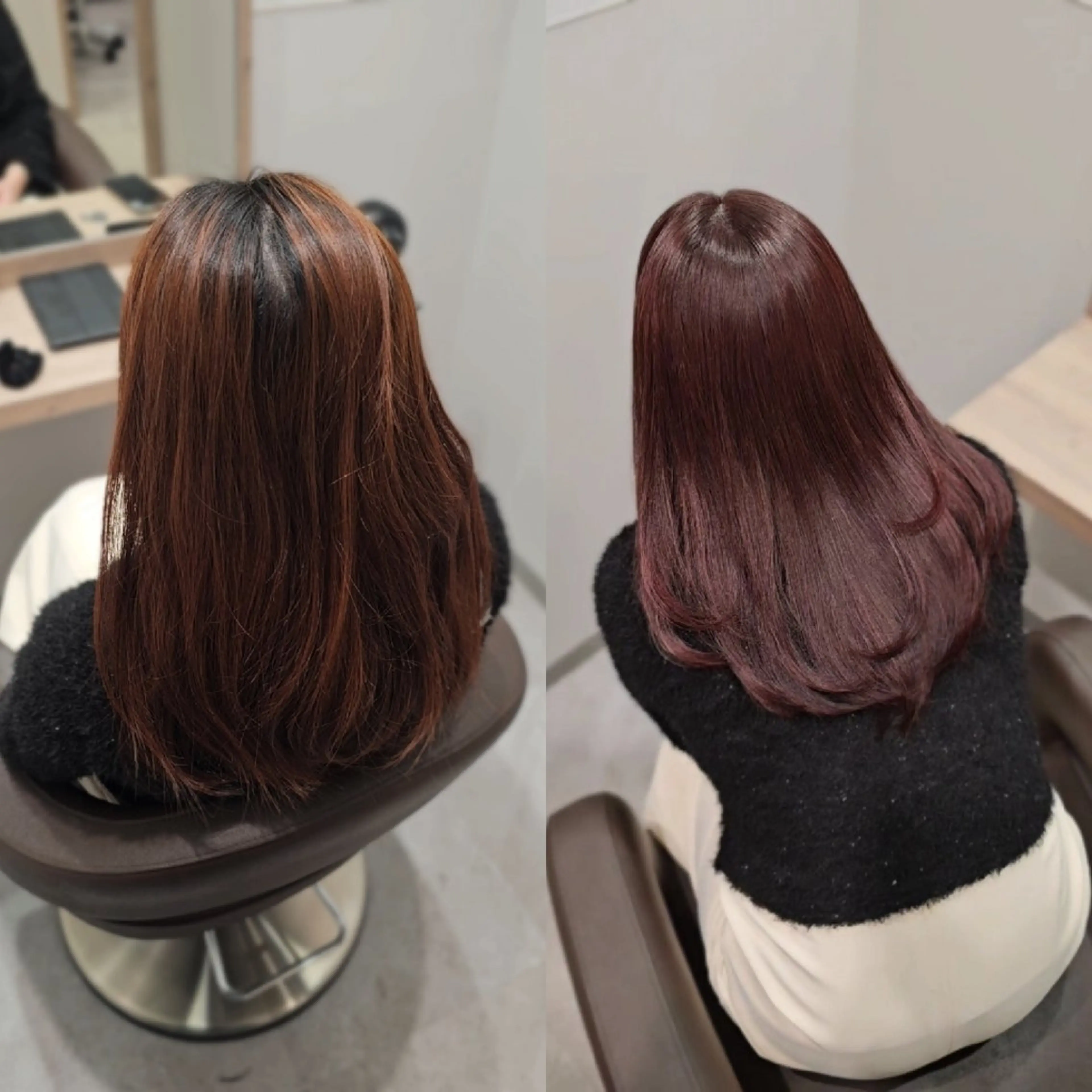 ミディアム カラー レッドカラー カット ヘアカラー トリートメント サロウィン　神戸三宮店所属・髪質改善美容師が作る 透明感カラー杉山太貴のヘアスタイル