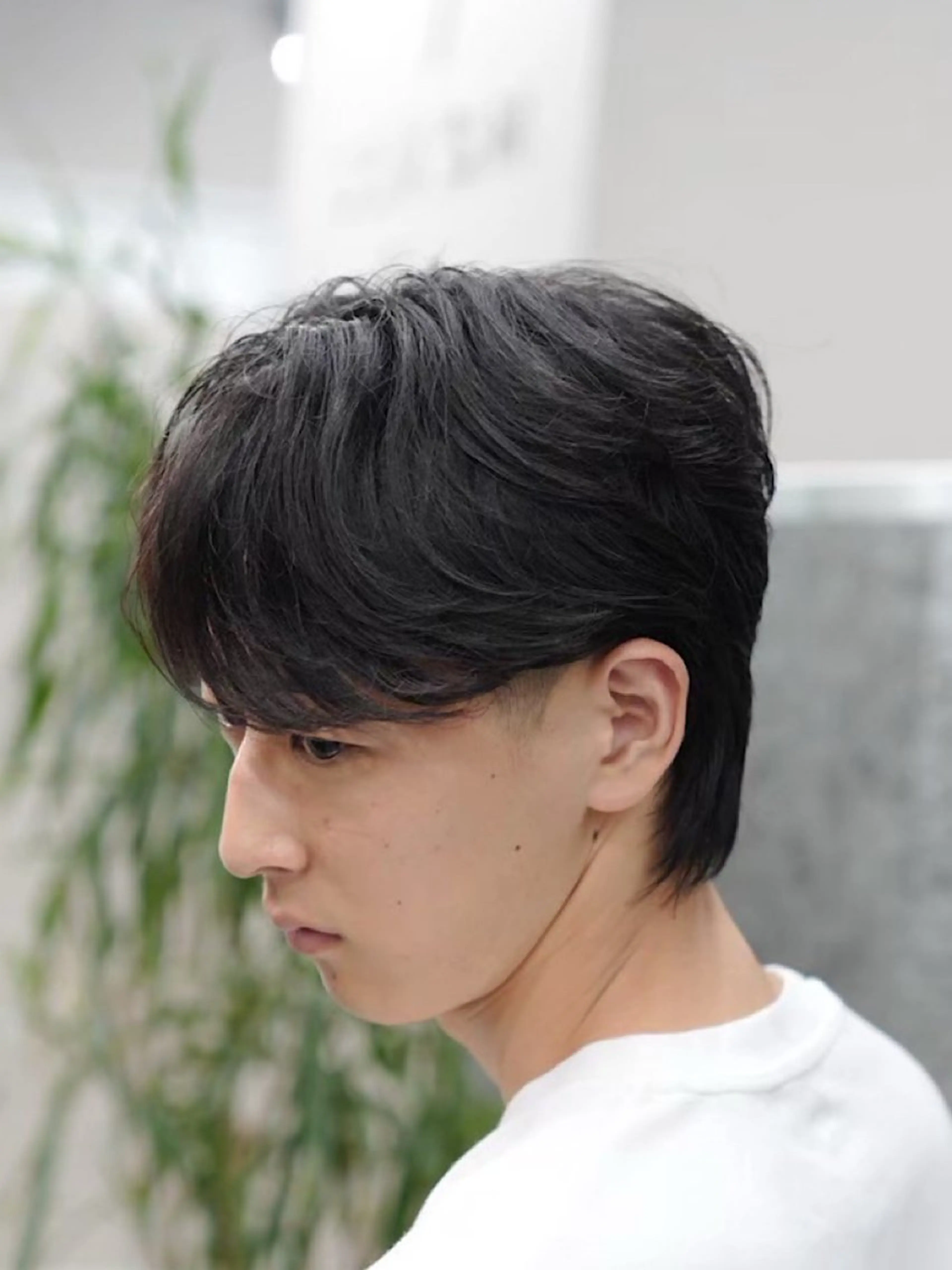 ショート パーマ メンズ フェードカット メンズハイライト メンズメッシュ メンズパーマ スペインカール SLASHメンズ専門 山口孔聖のヘアスタイル