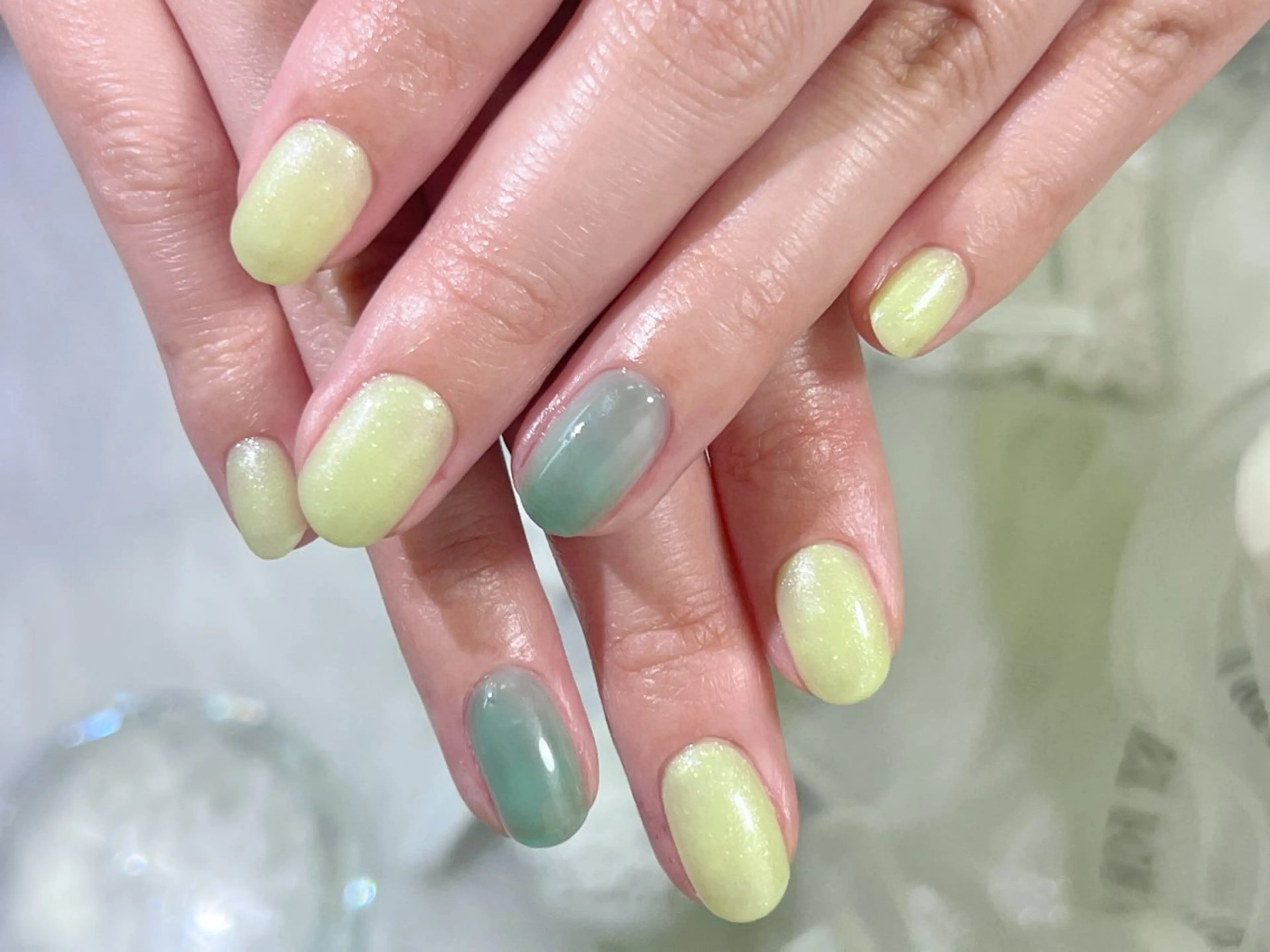 ネイル フレンチネイル ガーリー マグネットネイル 持ち込み スカルプネイル ハンドネイル Painty所属・Painty nailのネイルデザイン