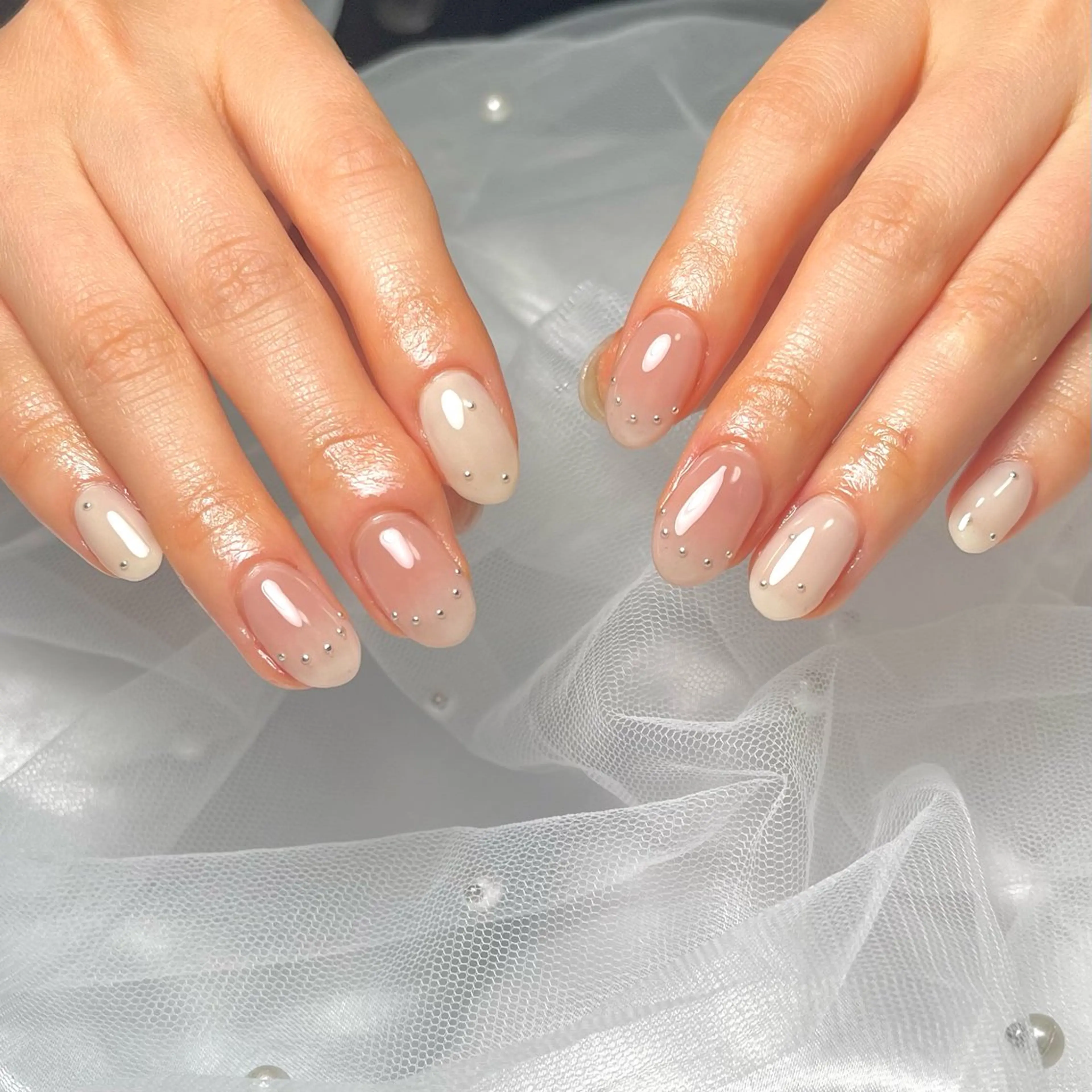 ネイル ニュアンスネイル ピンク ハンドネイル COCO NAILのネイルデザイン