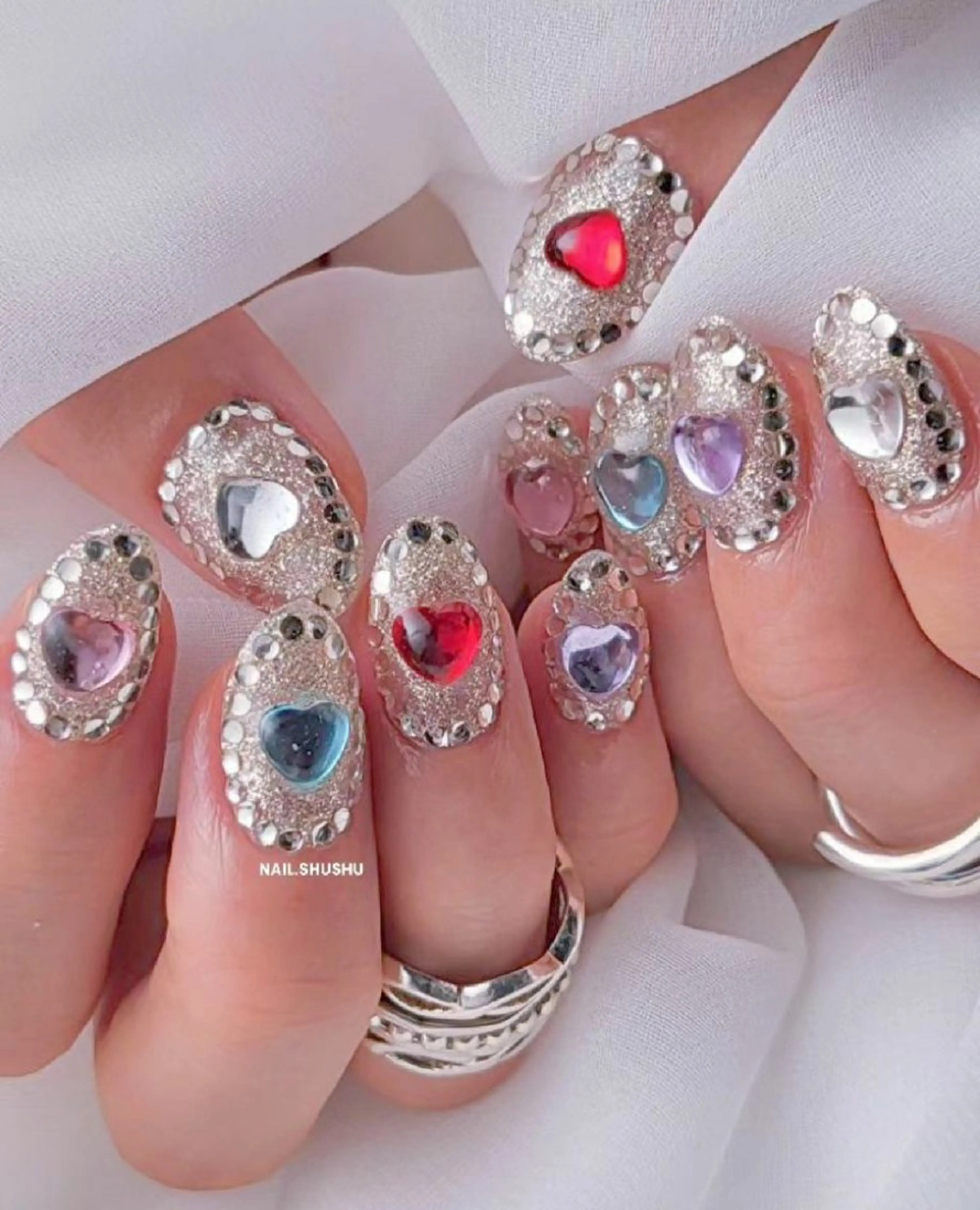 ネイル 持ち込み ニュアンスネイル ワンカラーネイル シンプルネイル 冬ネイル ハンドネイル 3dパーツ/流行り 👧shushu❤️のネイルデザイン