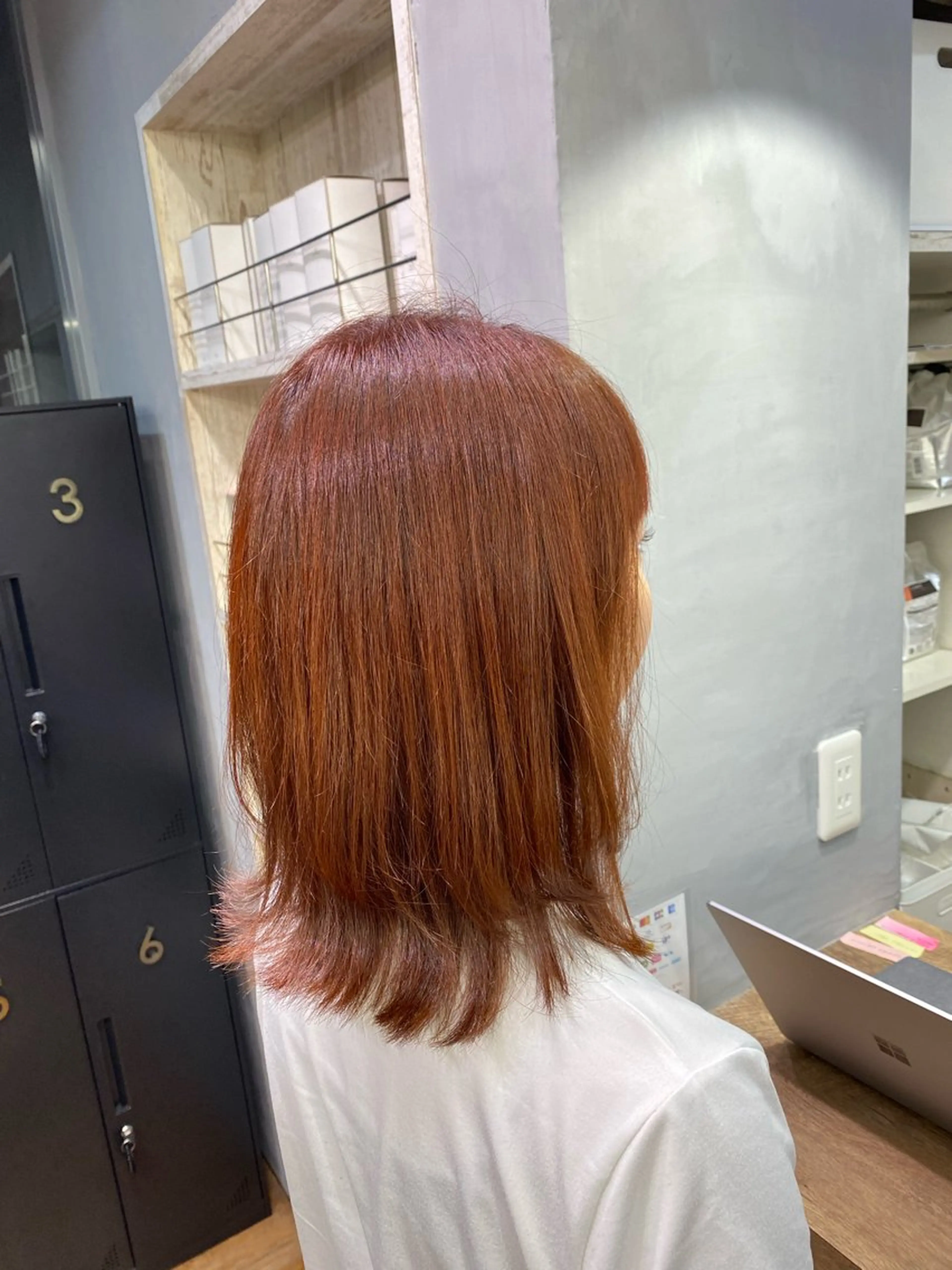 ミディアム カラー オレンジ YUTA/艶髪/髪質 改善/メンズカットのヘアスタイル