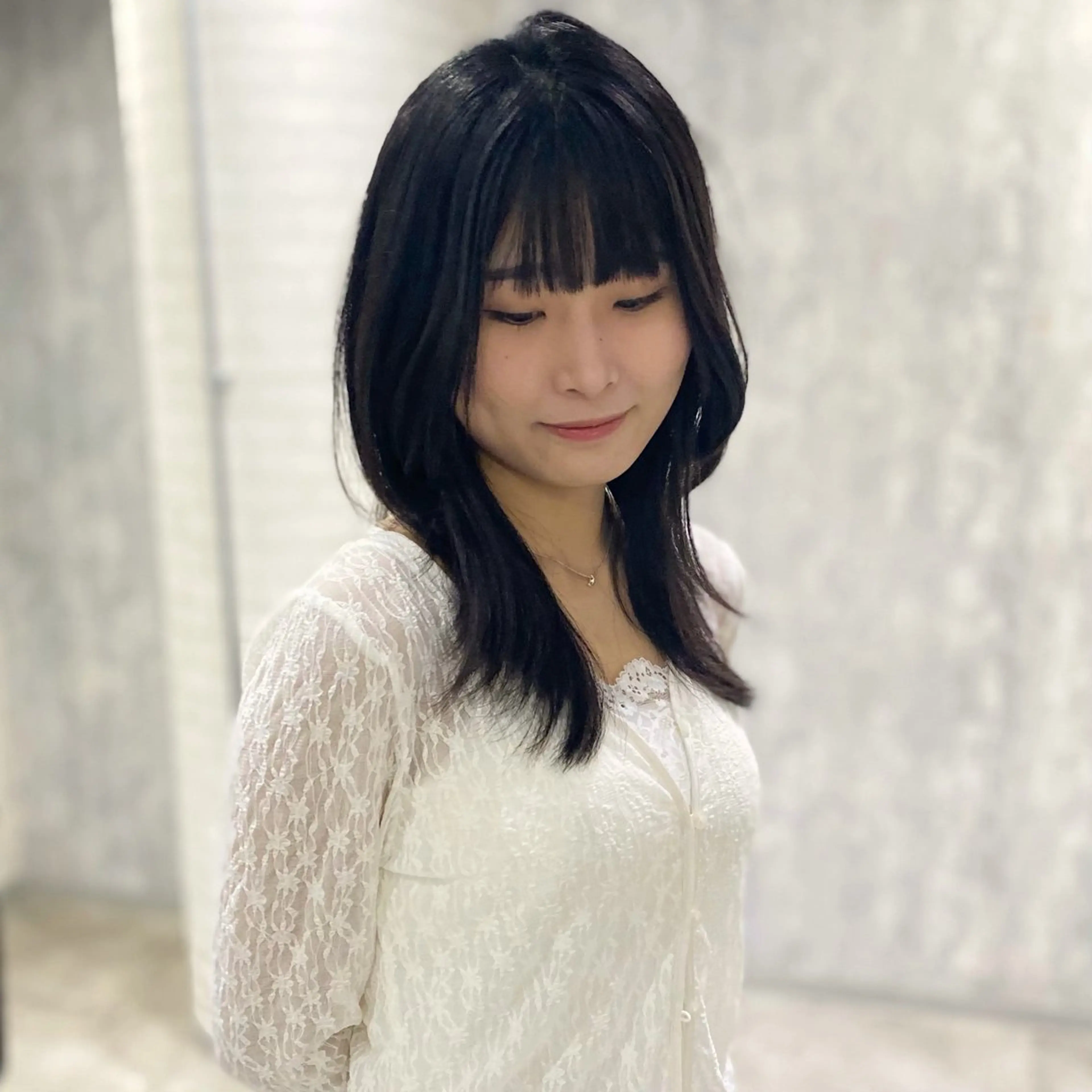 ロング カラー 透明感カラー カット ヘアカラー トリートメント shiori/透明感 /顔周り/髪質改善のヘアスタイル