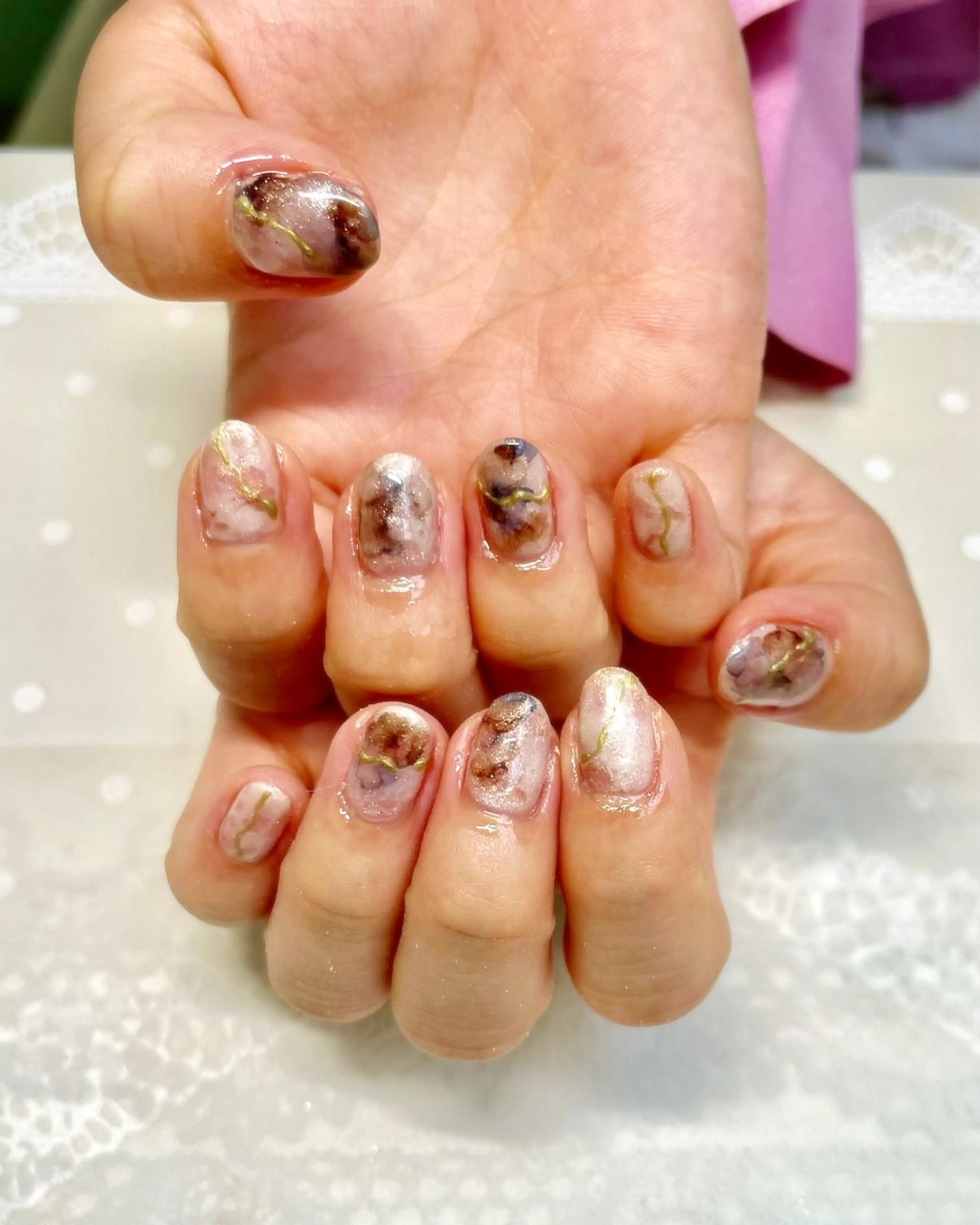 ネイル ハンドネイル 新宿ネイルサロン ジェミディローサのネイルデザイン