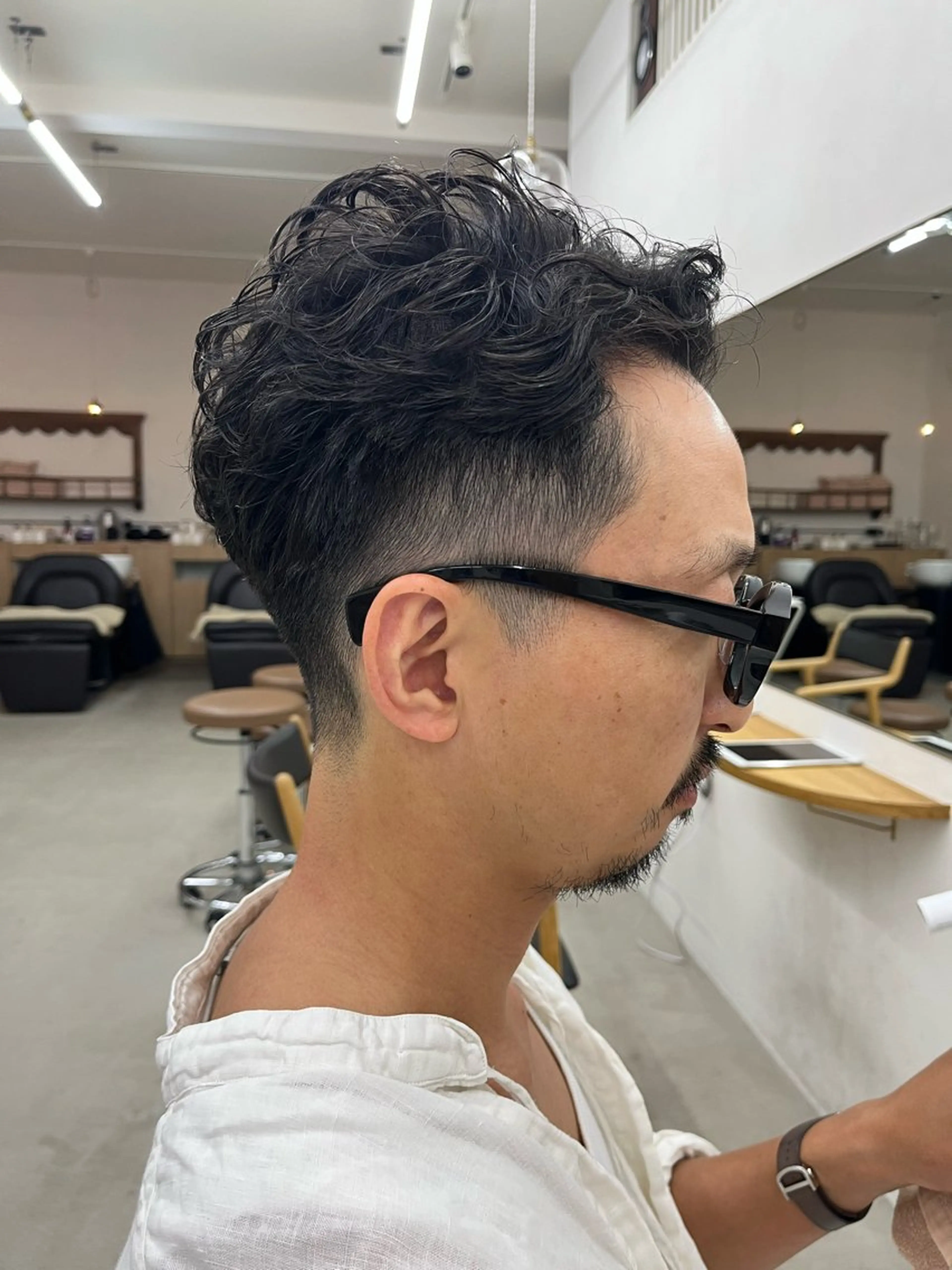 ショート パーマ メンズ メンズパーマ 刈り上げ カット パーマ HARUKA ⭐️モデル募集中⭐️のヘアスタイル