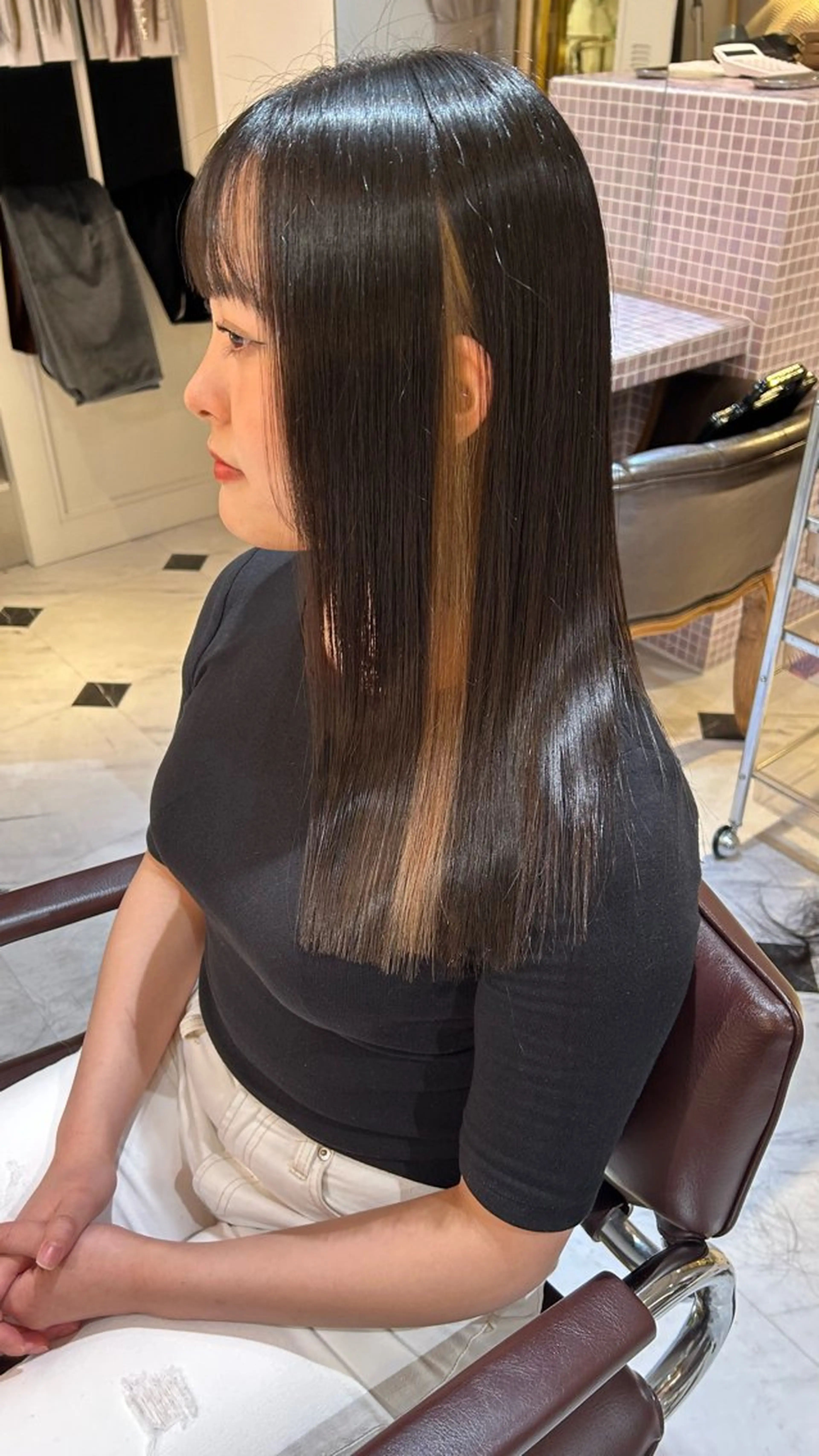 セミロング 髪質改善サロン🫧 戎谷栞菜のヘアスタイル