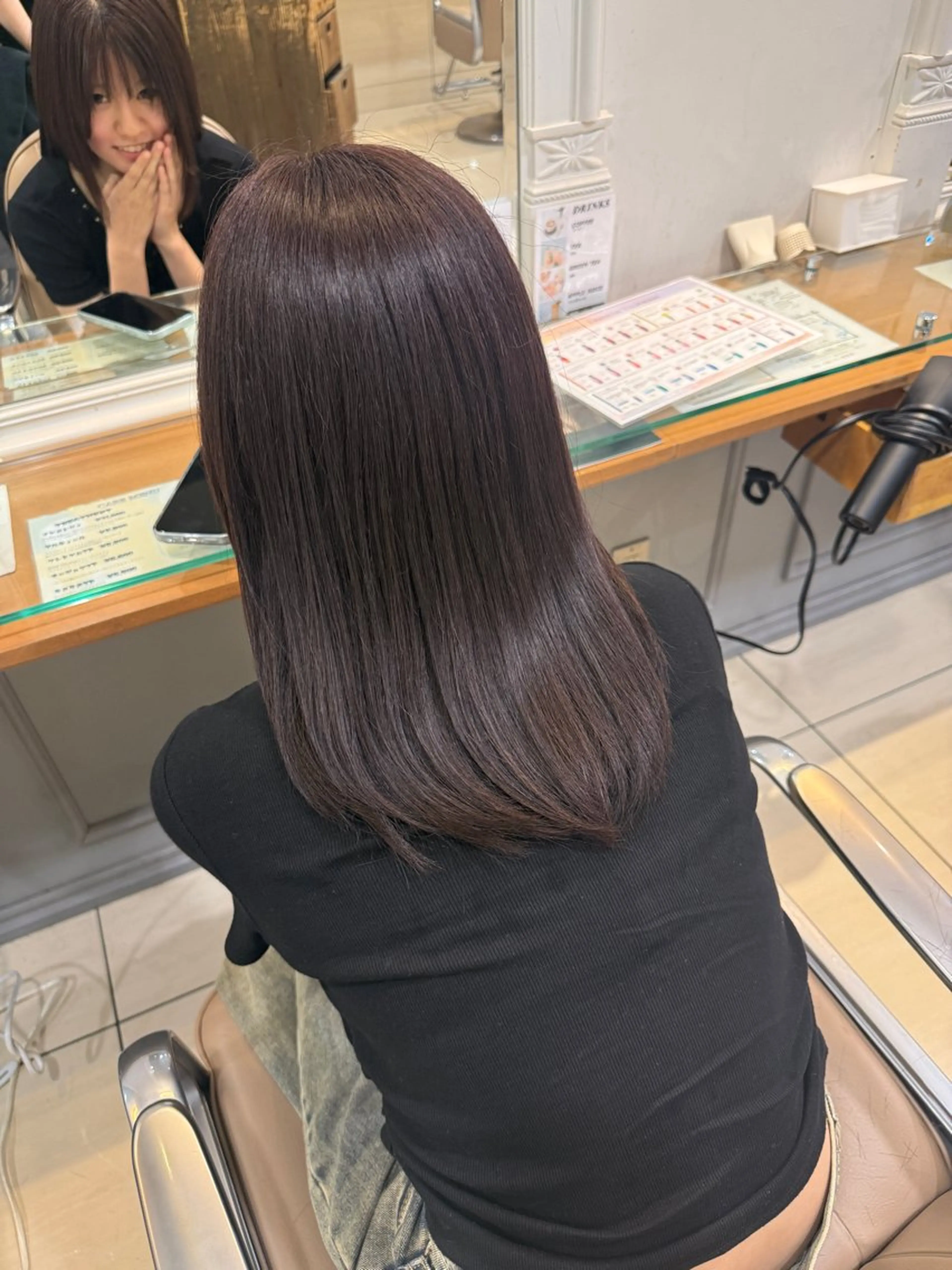 ミディアム カラー ラベンダーカラー ピンクカラー ピンクラベンダー ヘアカラー トリートメント 檜佐 叶実のヘアスタイル