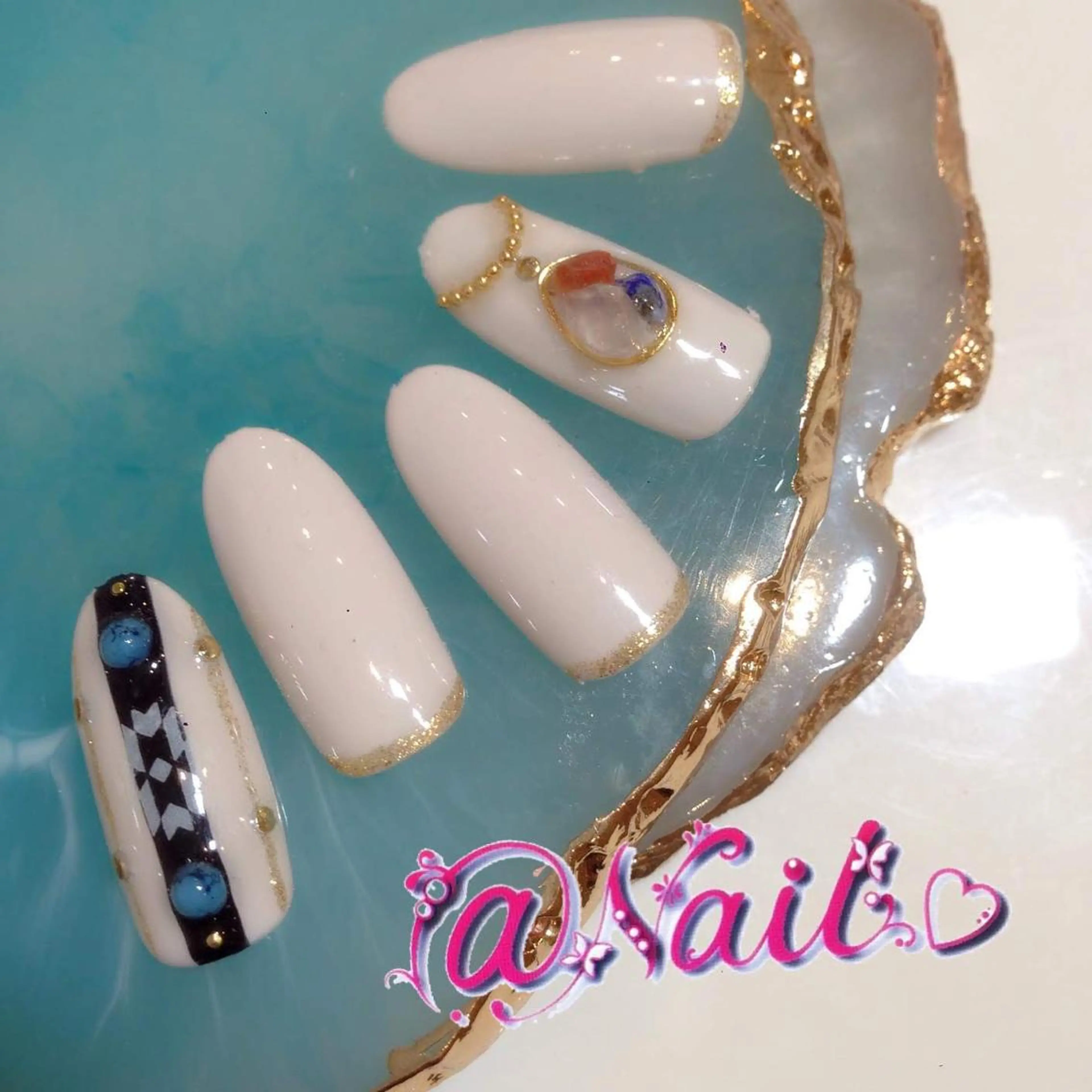 ネイル ネイルチップ 小尾 栞のネイルデザイン