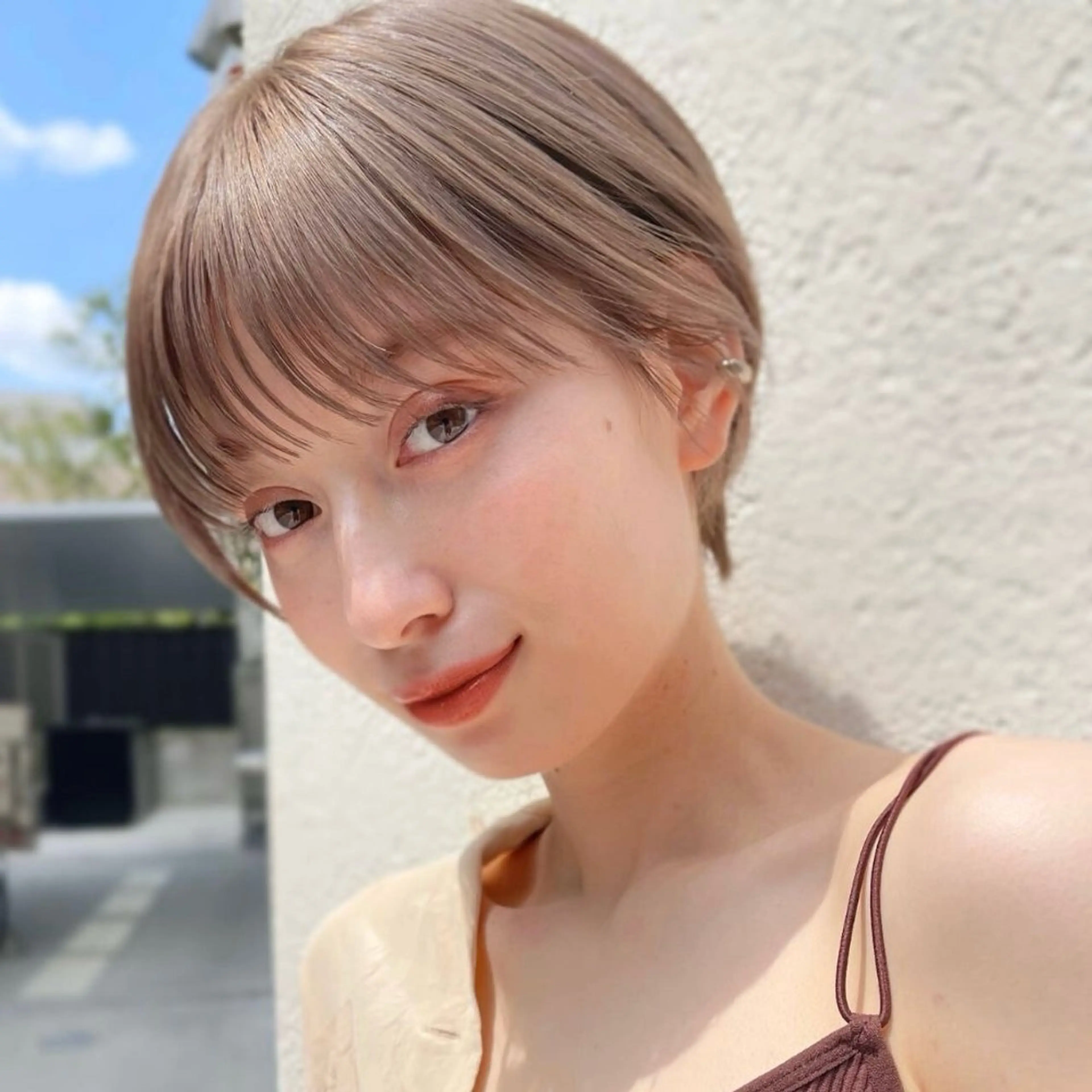 ショート カラー パーマ ヘアアレンジ 暖色💖ツヤ髪💖 masae🌼のヘアスタイル