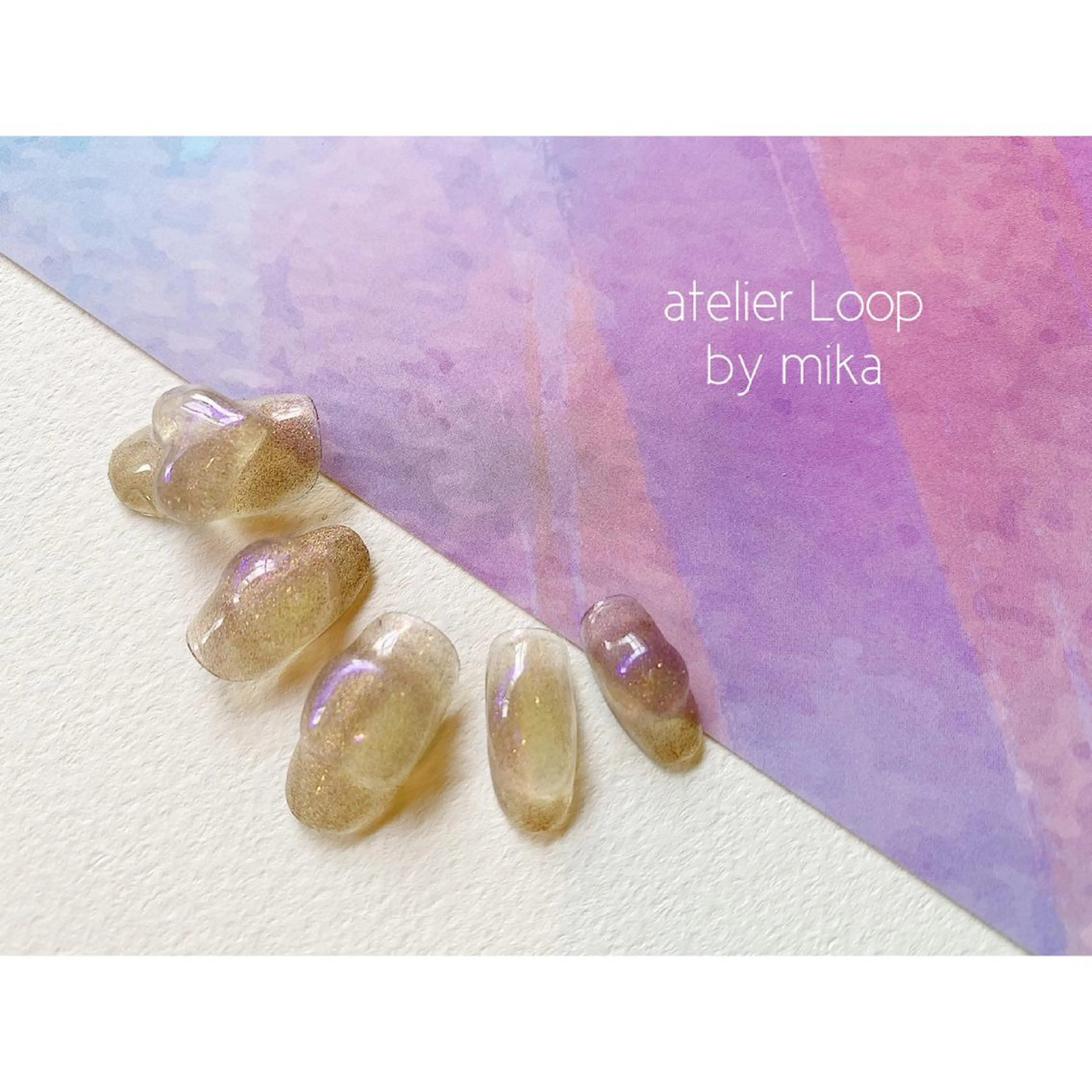 ネイル アートネイル カジュアル クリアネイル マグネットネイル ニュアンスネイル atelierLoopbyshiho所属・atelier Loop♪MIKAのネイルデザイン