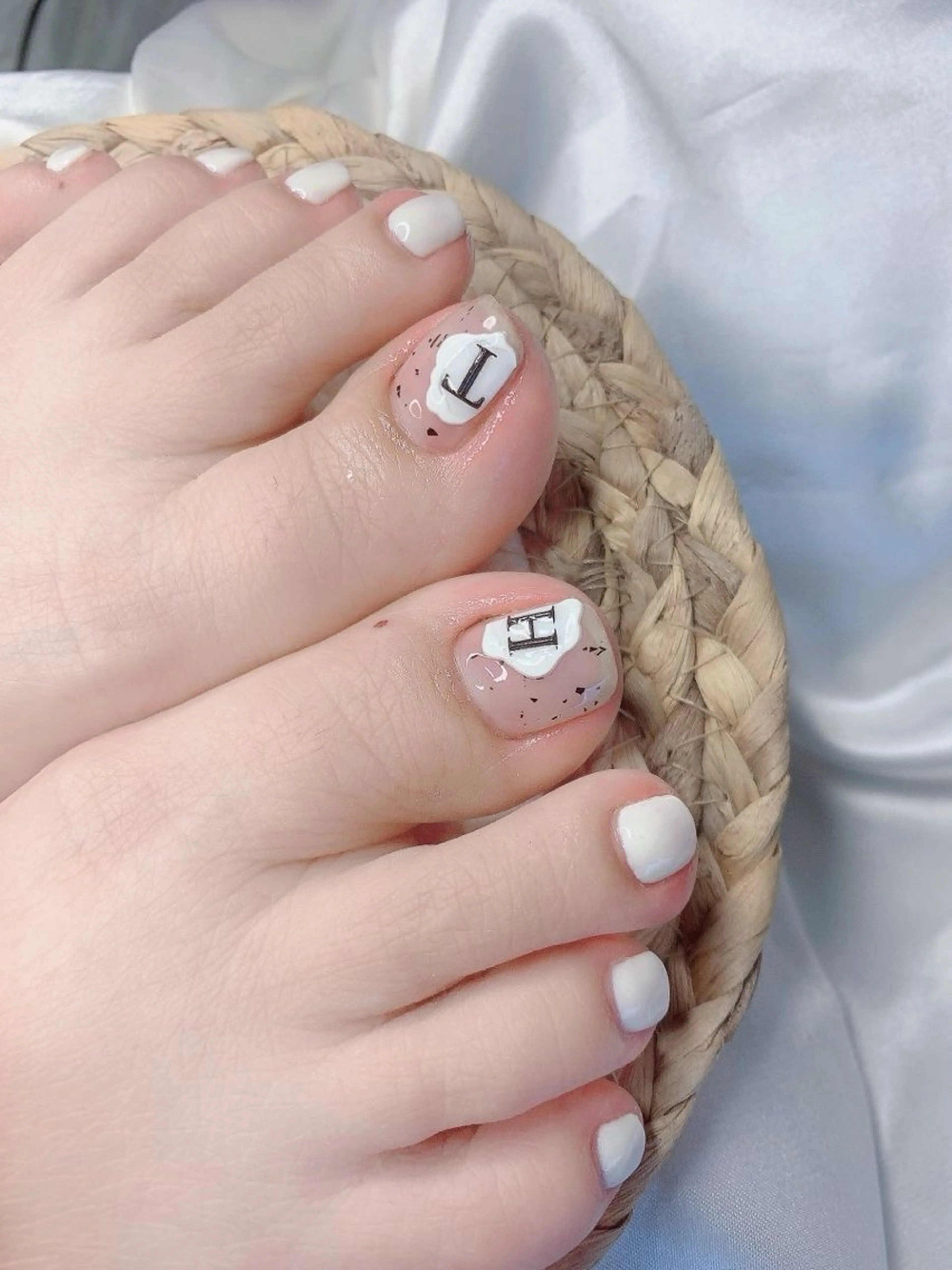 ネイル 韓国ネイル 持ち込み ニュアンスネイル ネイルチップ 冬ネイル RINN ANA.CHUOのネイルデザイン