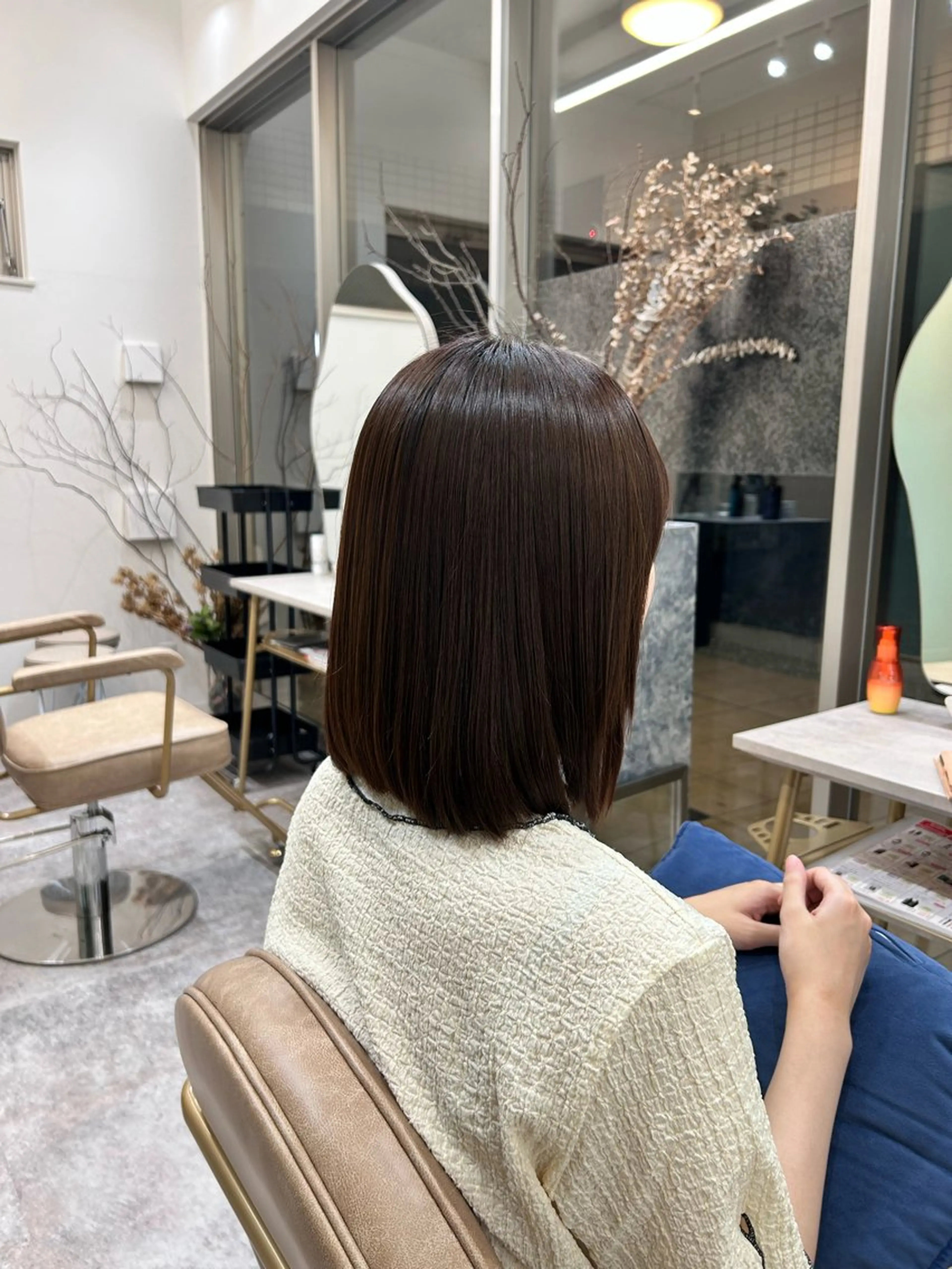 ミディアム 縮毛矯正 縮毛矯正 LOA Ririのヘアスタイル