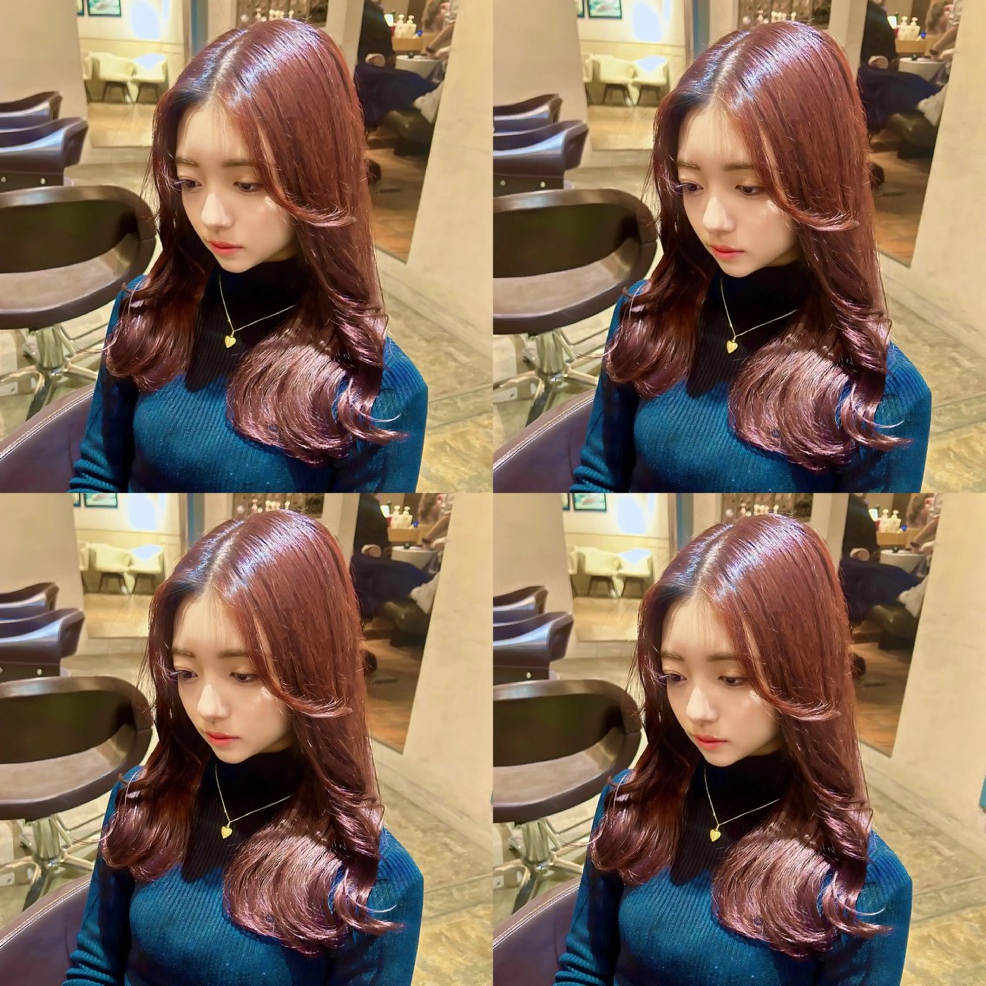 セミロング カラー ヘアアレンジ カット ヘアカラー トリートメント 💎韓国レイヤー ×エクステゆうま💎のヘアスタイル