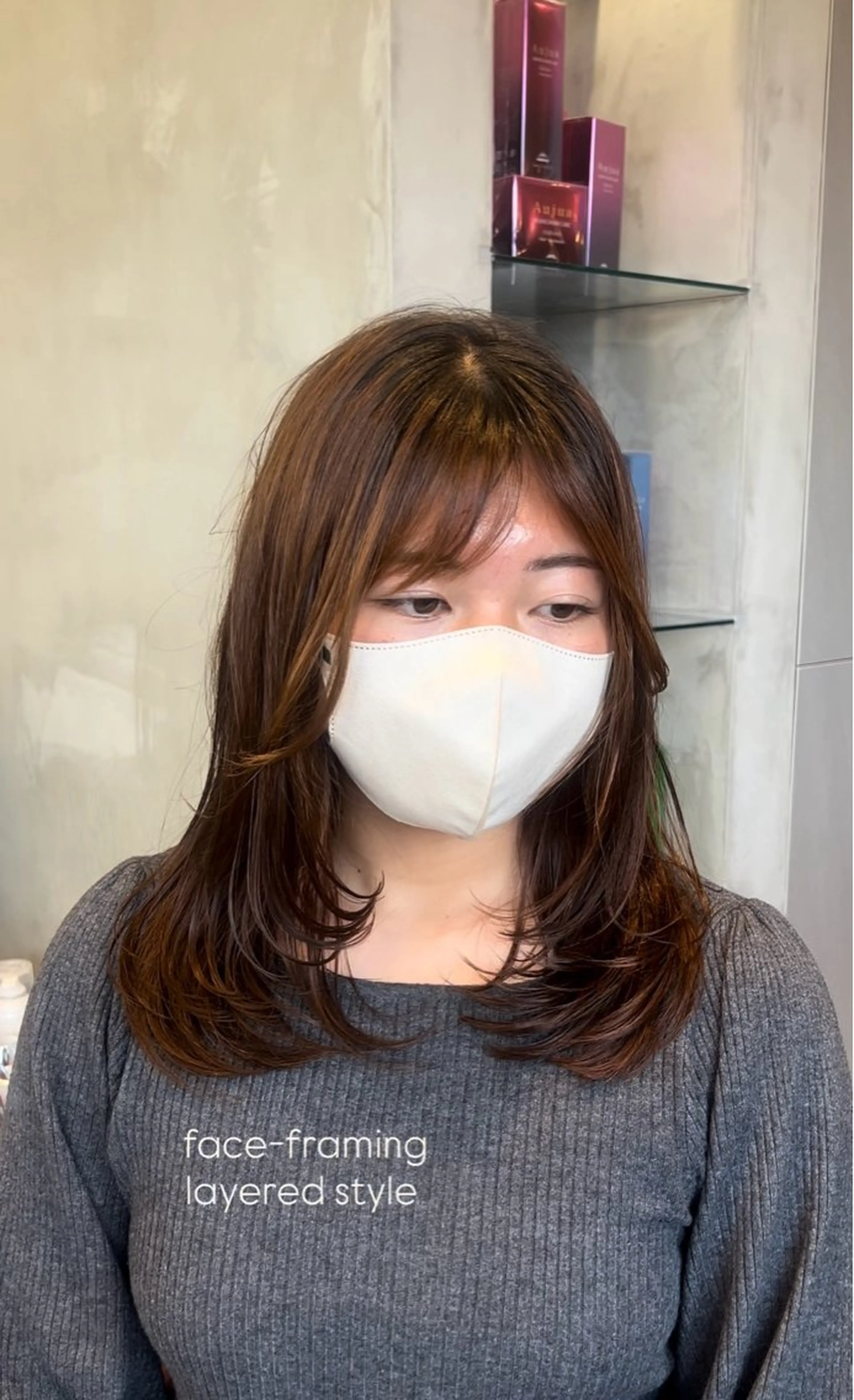 セミロング しずく🤍🧸 / fifthパーマのヘアスタイル