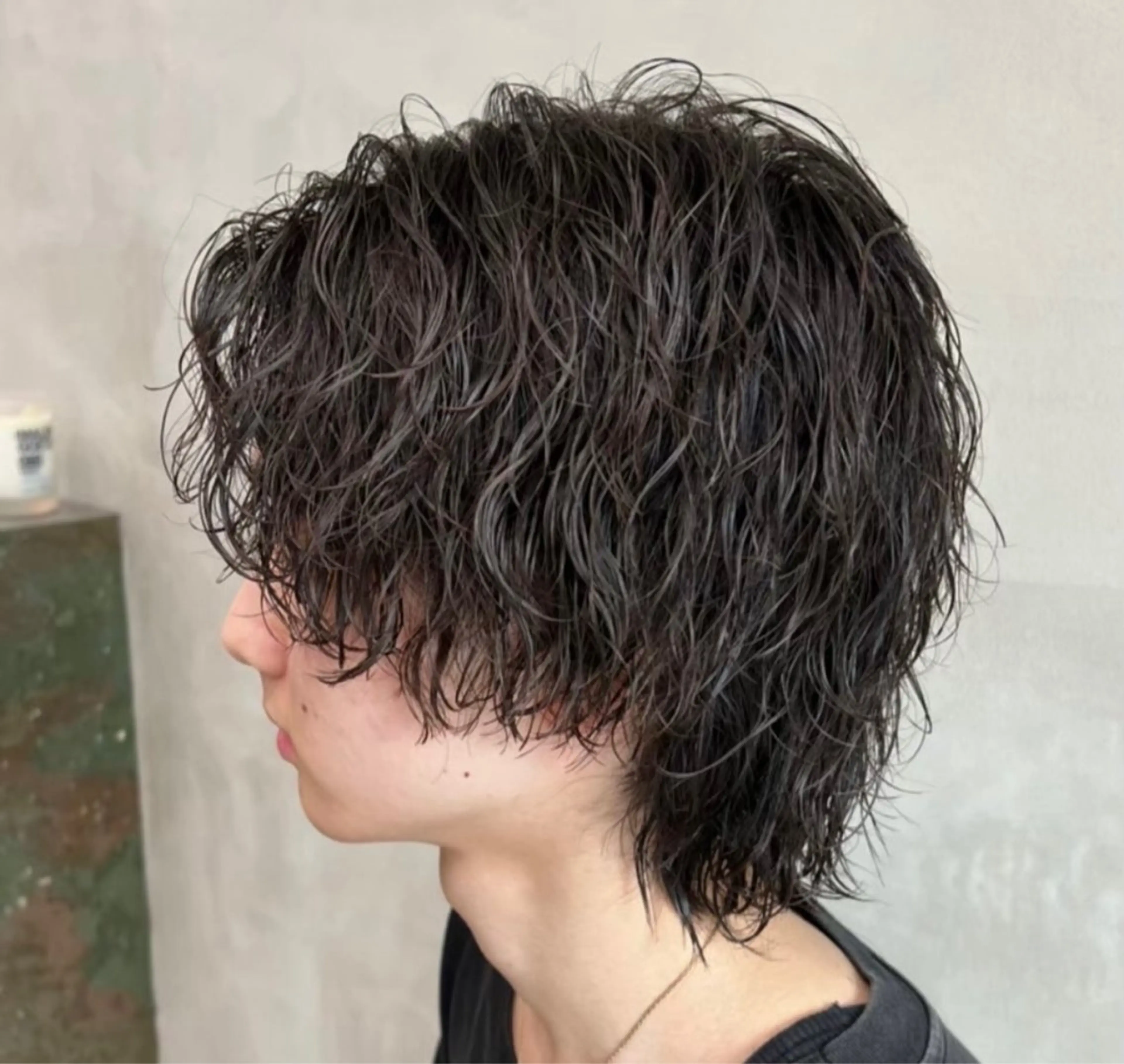 セミロング パーマ ヘアアレンジ メンズ fifth 石川 凪のヘアスタイル