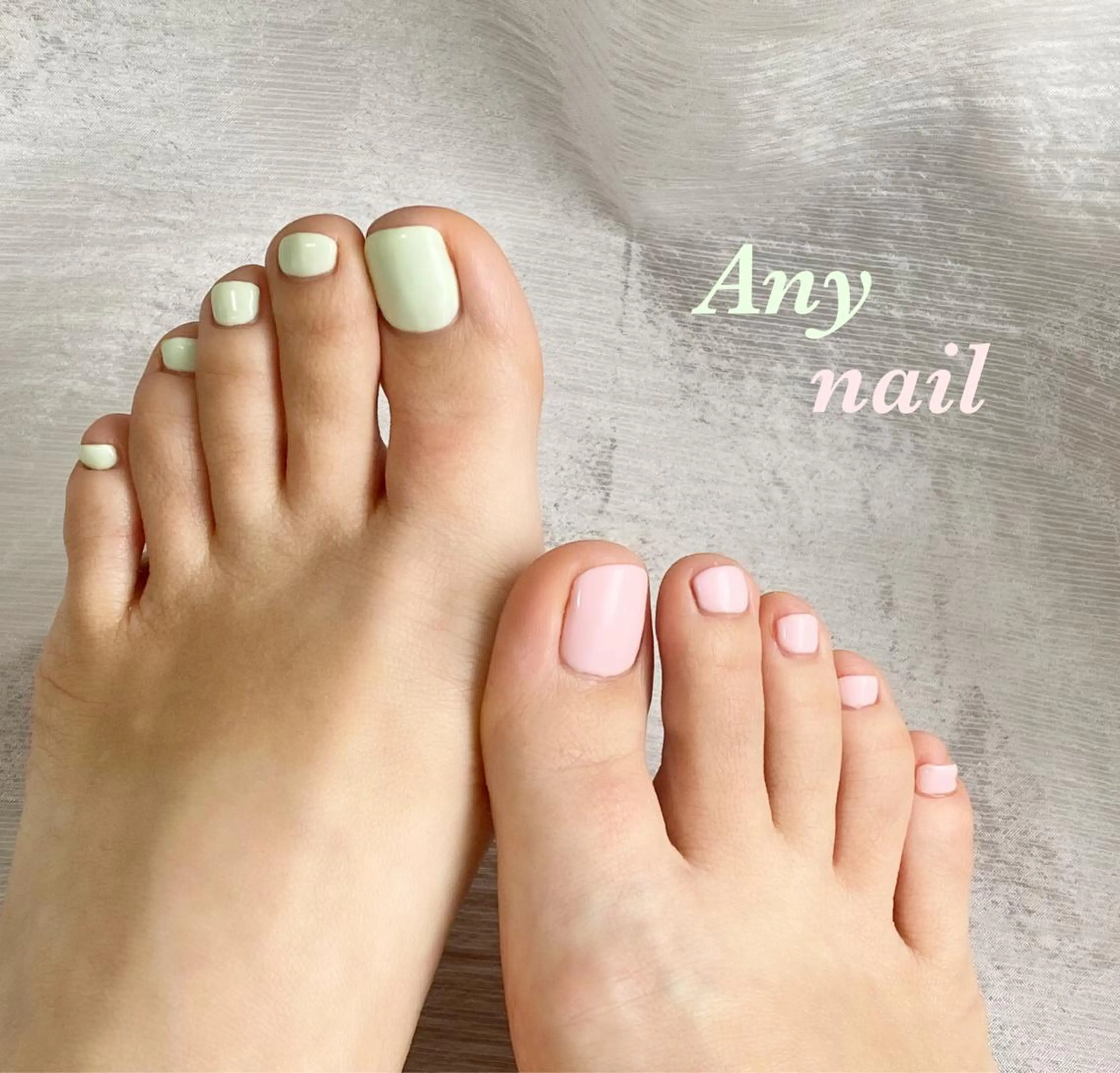 ネイル ブルー フットネイル ワンカラーネイル パステルネイル 春ネイル フットネイル 岩澤 恵子のネイルデザイン