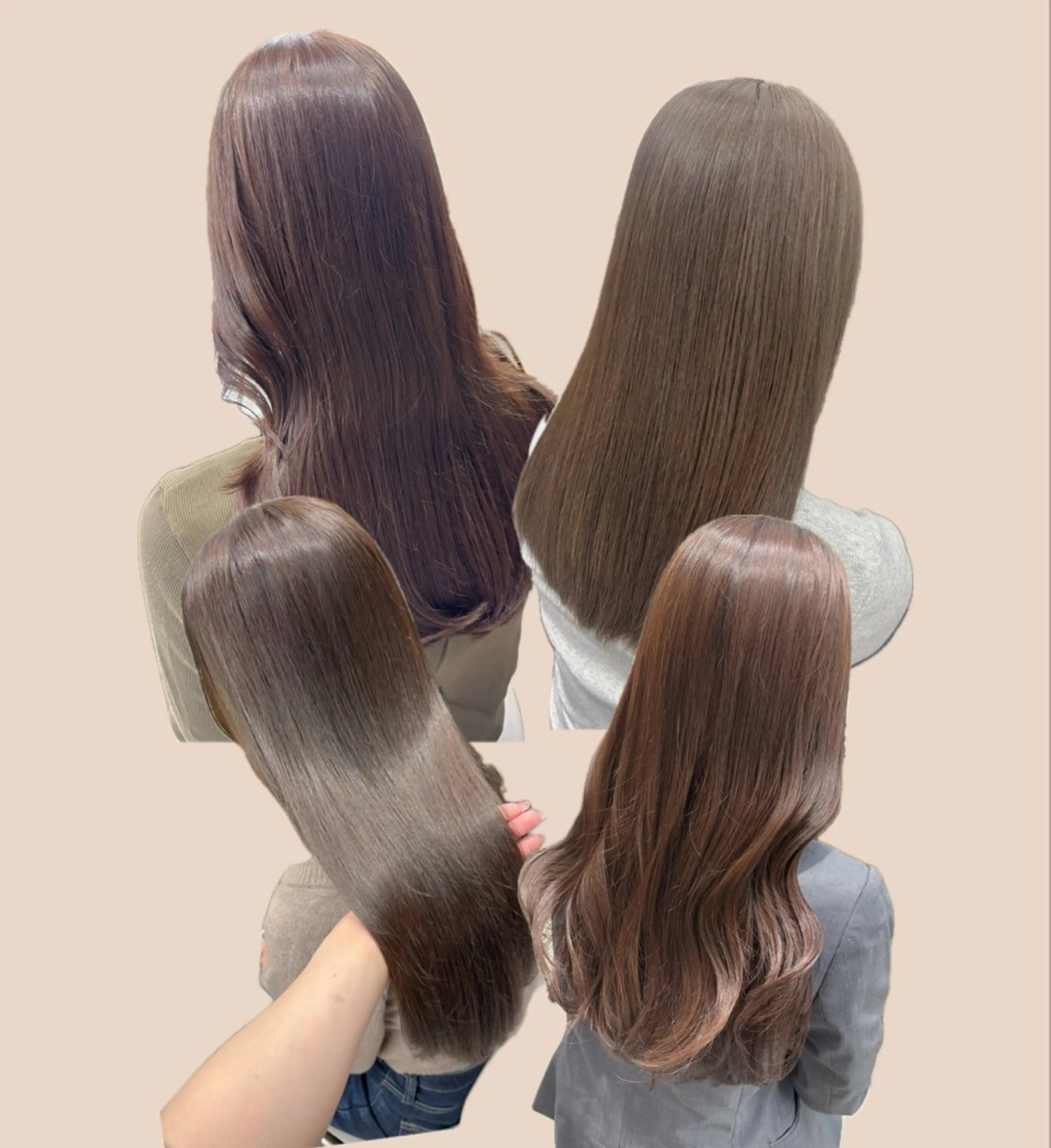 ロング カラー アッシュ 韓国風ヘア レイヤーカット カット ヘアカラー トリートメント 藤野 結衣のヘアスタイル