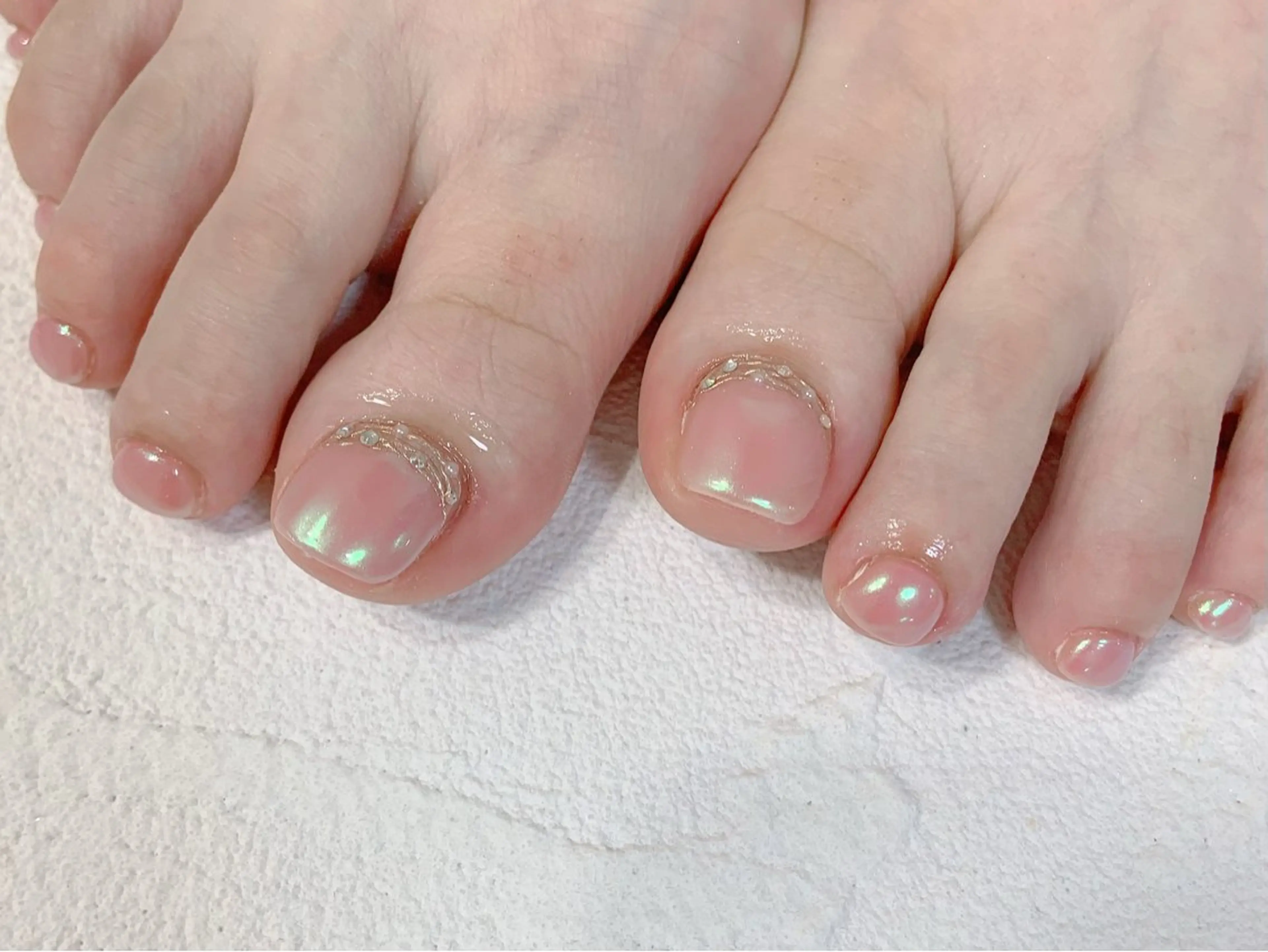 ネイル ストーンネイル フットネイル Nail Jolie所属・Nail Jolieのネイルデザイン