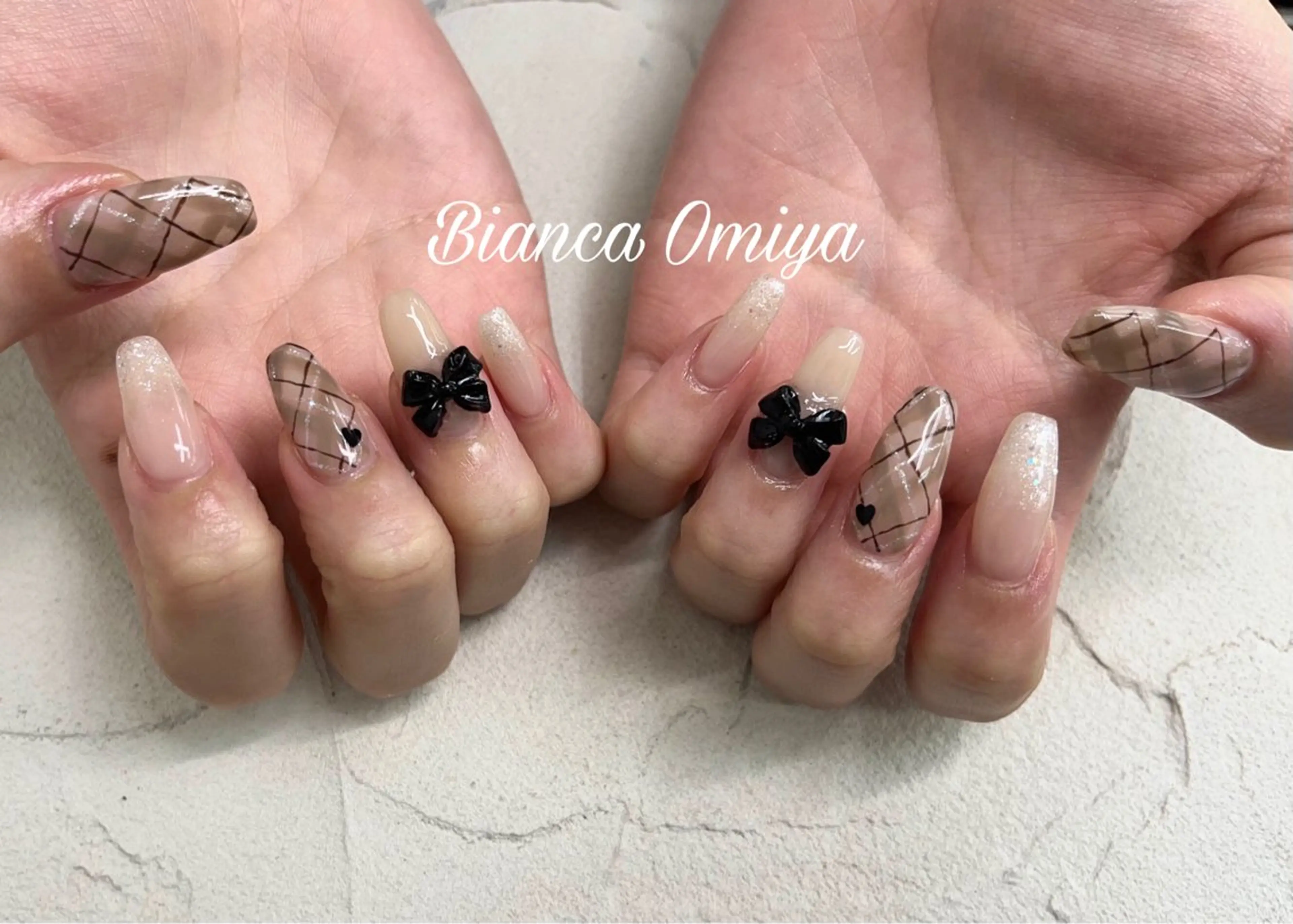 ネイル フラッシュネイル フレンチネイル ジェルネイル グラデーション マグネットネイル ハンドネイル Bianca大宮 入江のネイルデザイン