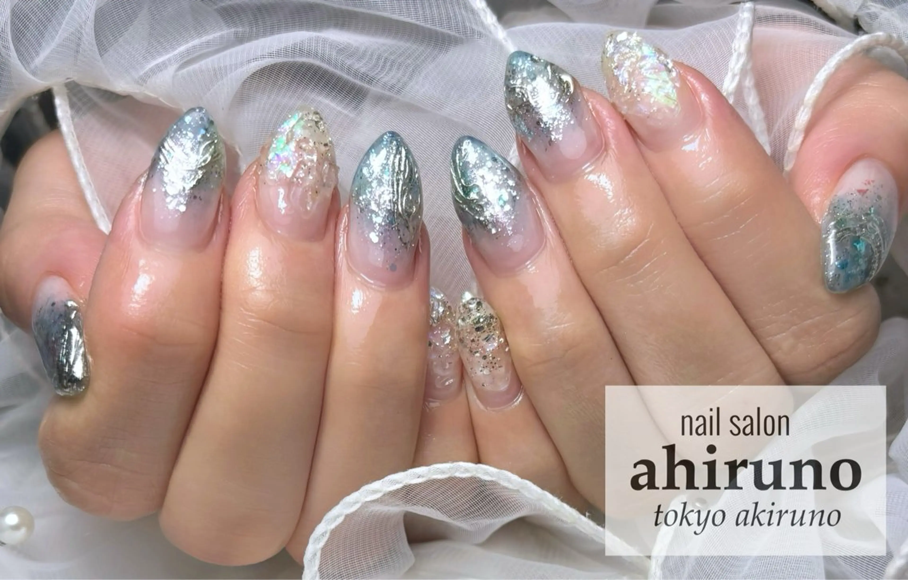 ネイル ニュアンスネイル 夏ネイル ハンドネイル 東京あきる野市ネイル ✿ ｙｕiのネイルデザイン