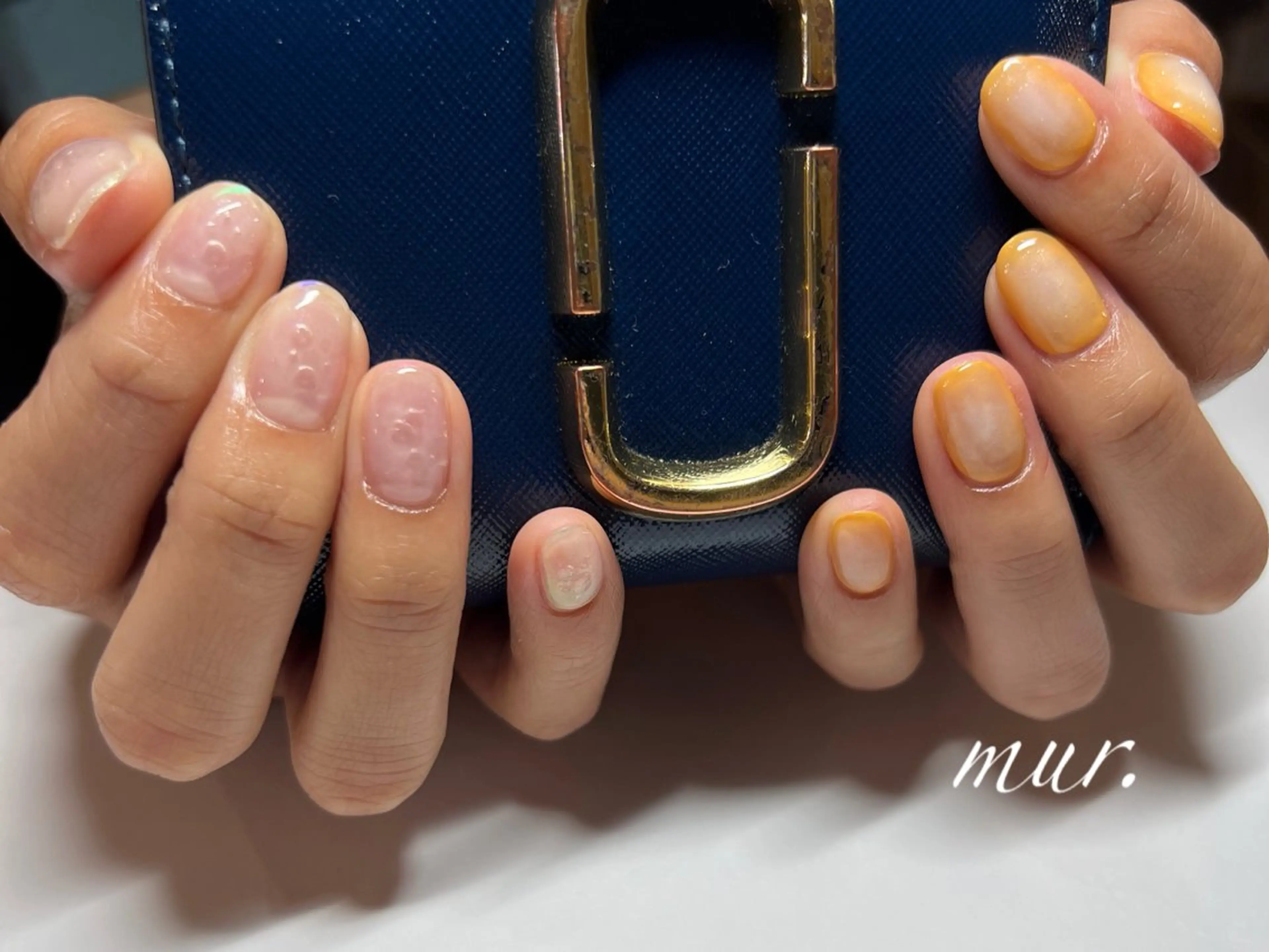 ネイル オーロラネイル クリアネイル ジェルネイル グラデーション 韓国ネイル nailsalon mur.のネイルデザイン