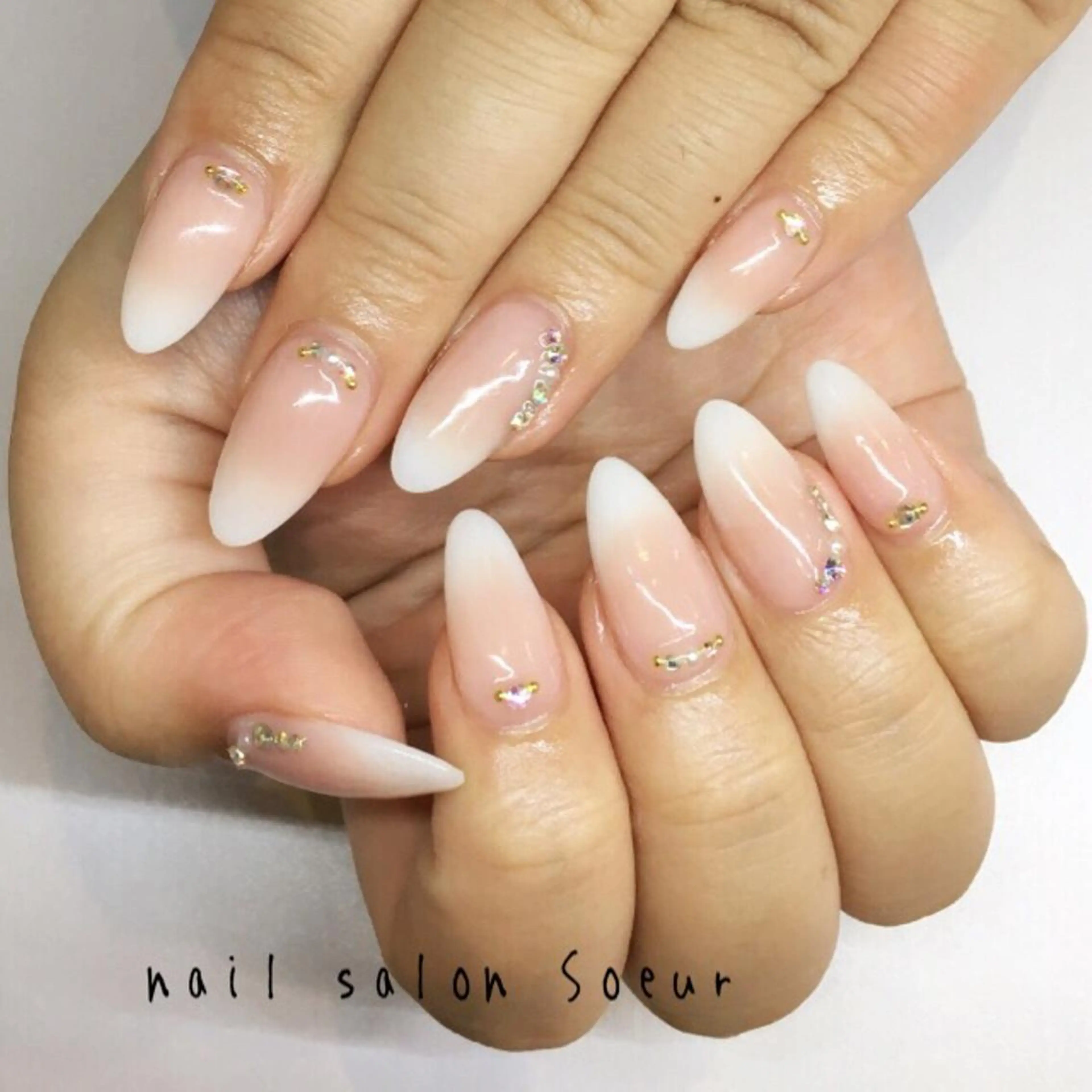 ネイル グラデーション ラメ(グリッター) スカルプネイル nail salon Soeurのネイルデザイン