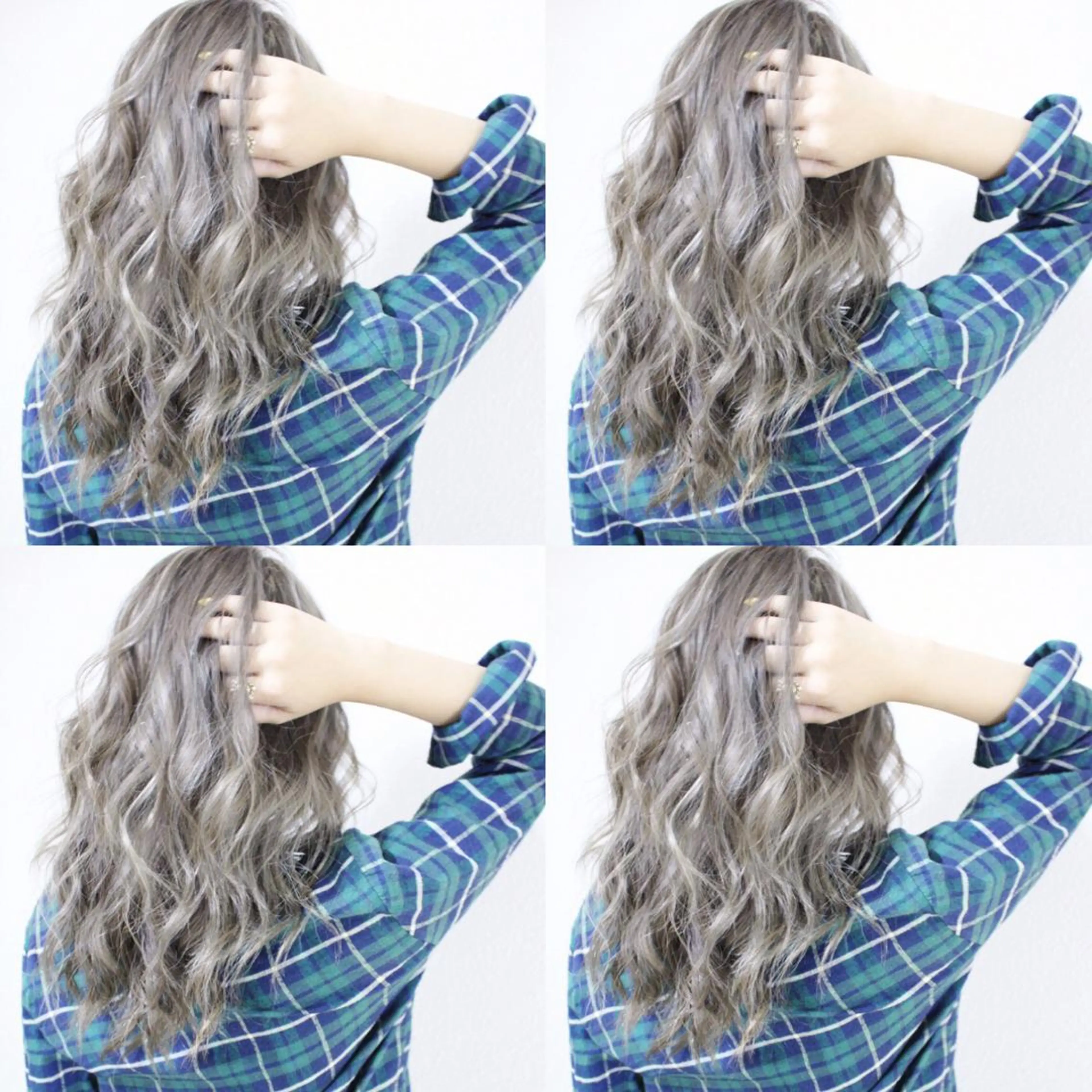 ロング カラー れん/ハイトーン /エクステ/韓国風のヘアスタイル