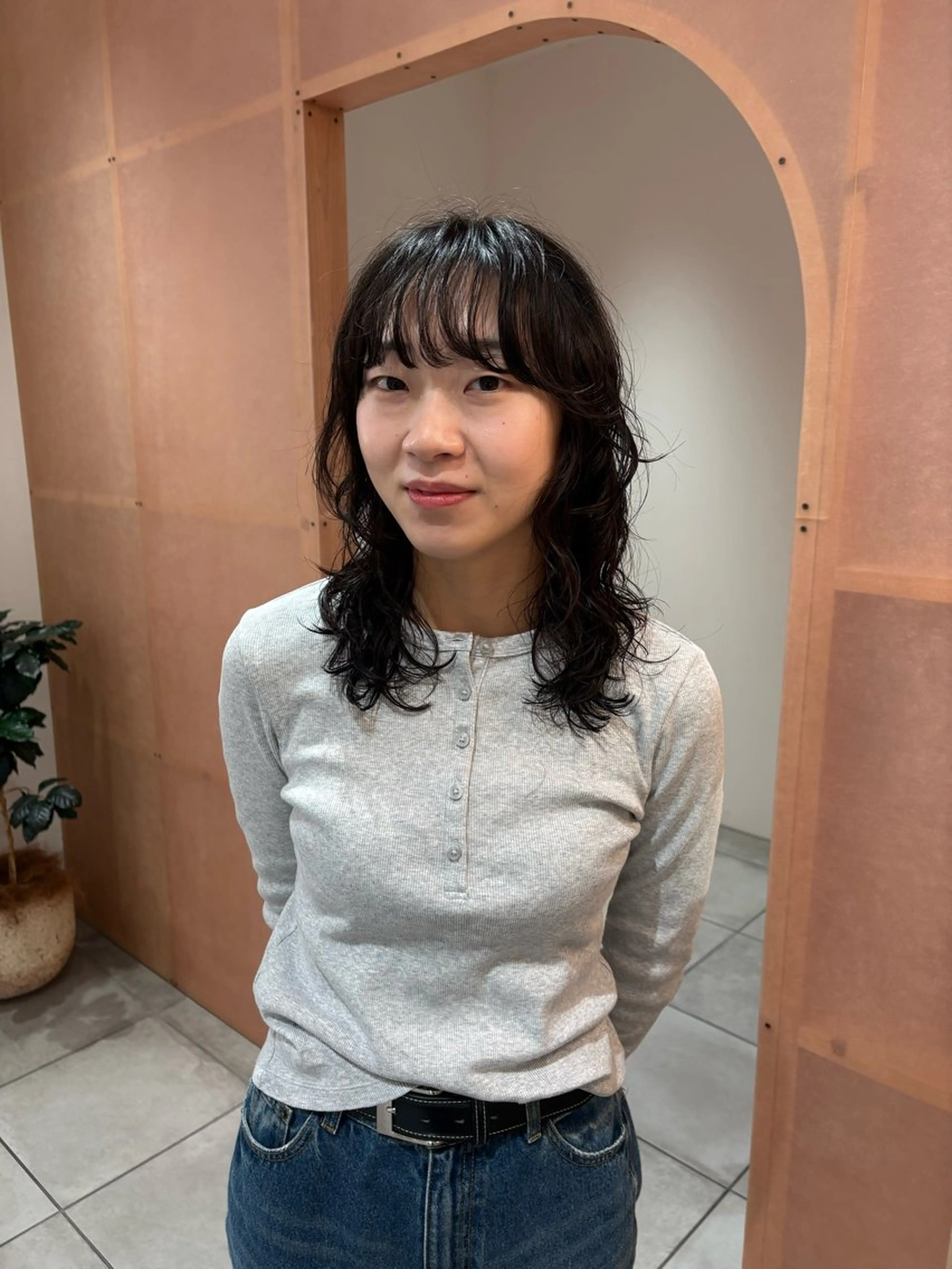 ミディアム パーマ ミディアムパーマ レイヤーカット デジパモデル募集中 /Soyokaのヘアスタイル