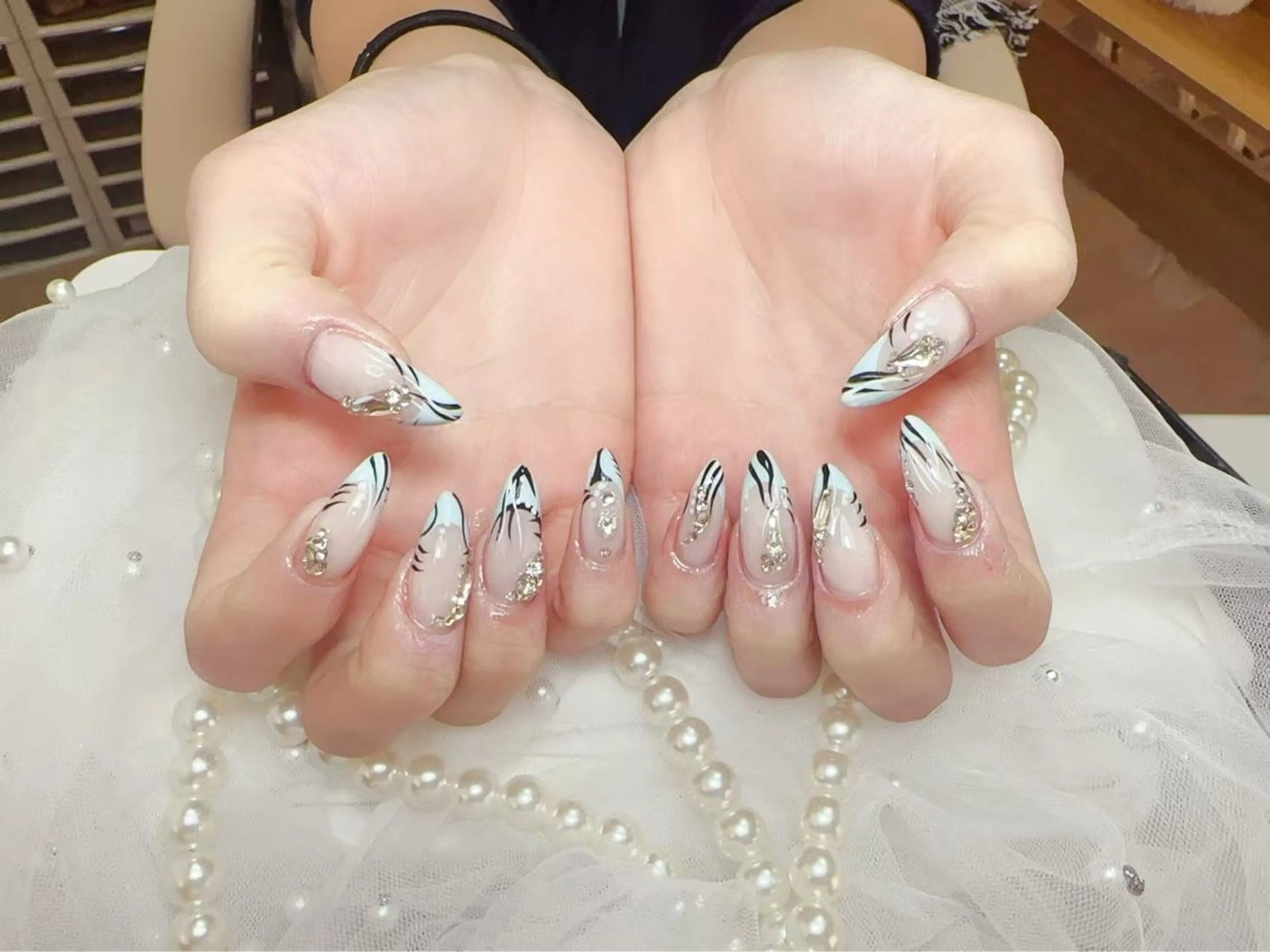 チップ長さだし10本持ち込みデザインこだわり￥13900の写真