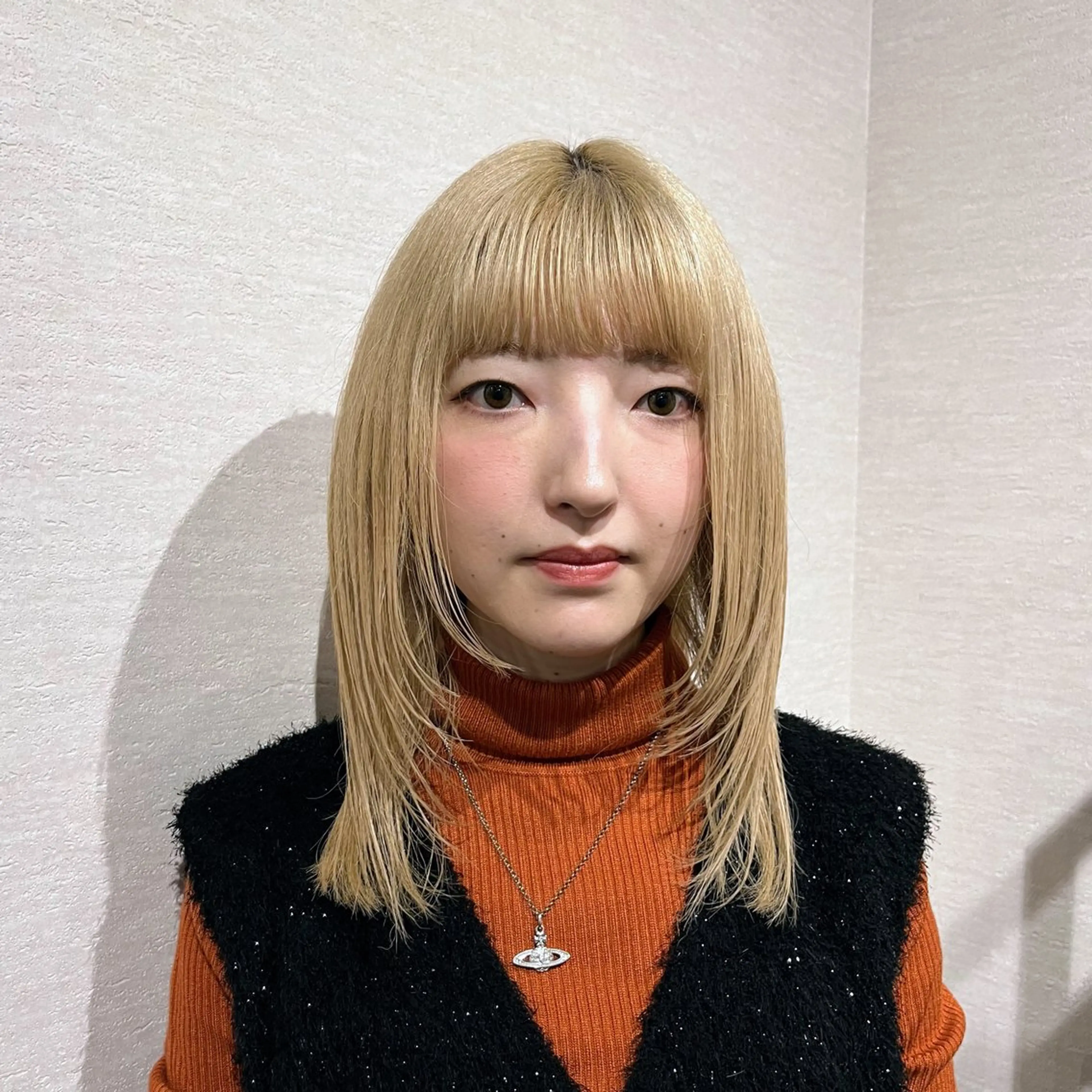 ミディアム 顔まわりレイヤー レイヤーカット 押上/ショート・ボブ /パーマ/山口卓朗のヘアスタイル