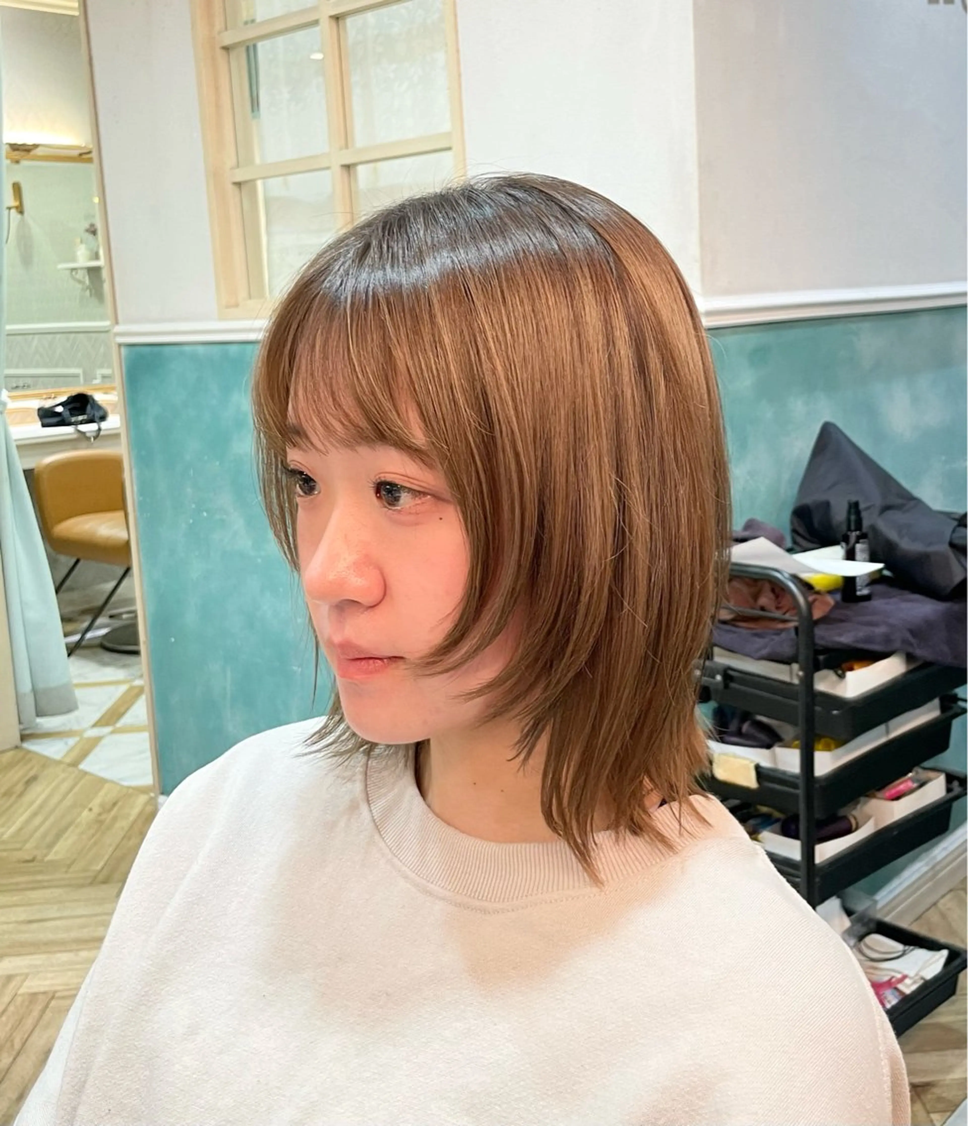 ミディアム 美髪縮毛矯正🤍 髪質改善/Shinaのヘアスタイル