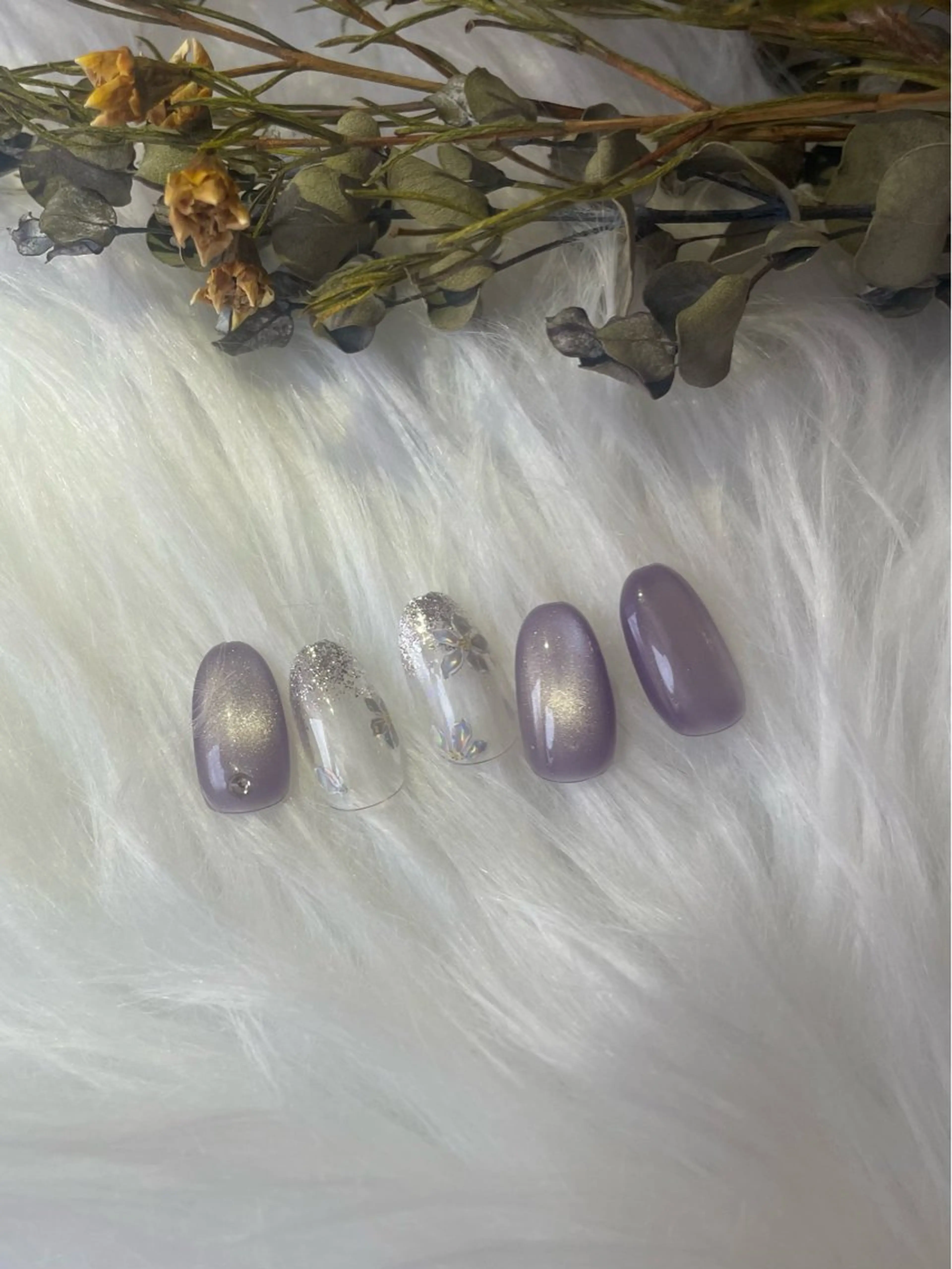 ネイル ブルー フレンチネイル キラキラネイル マグネットネイル シンプルネイル ハンドネイル timtam --sakiのネイルデザイン