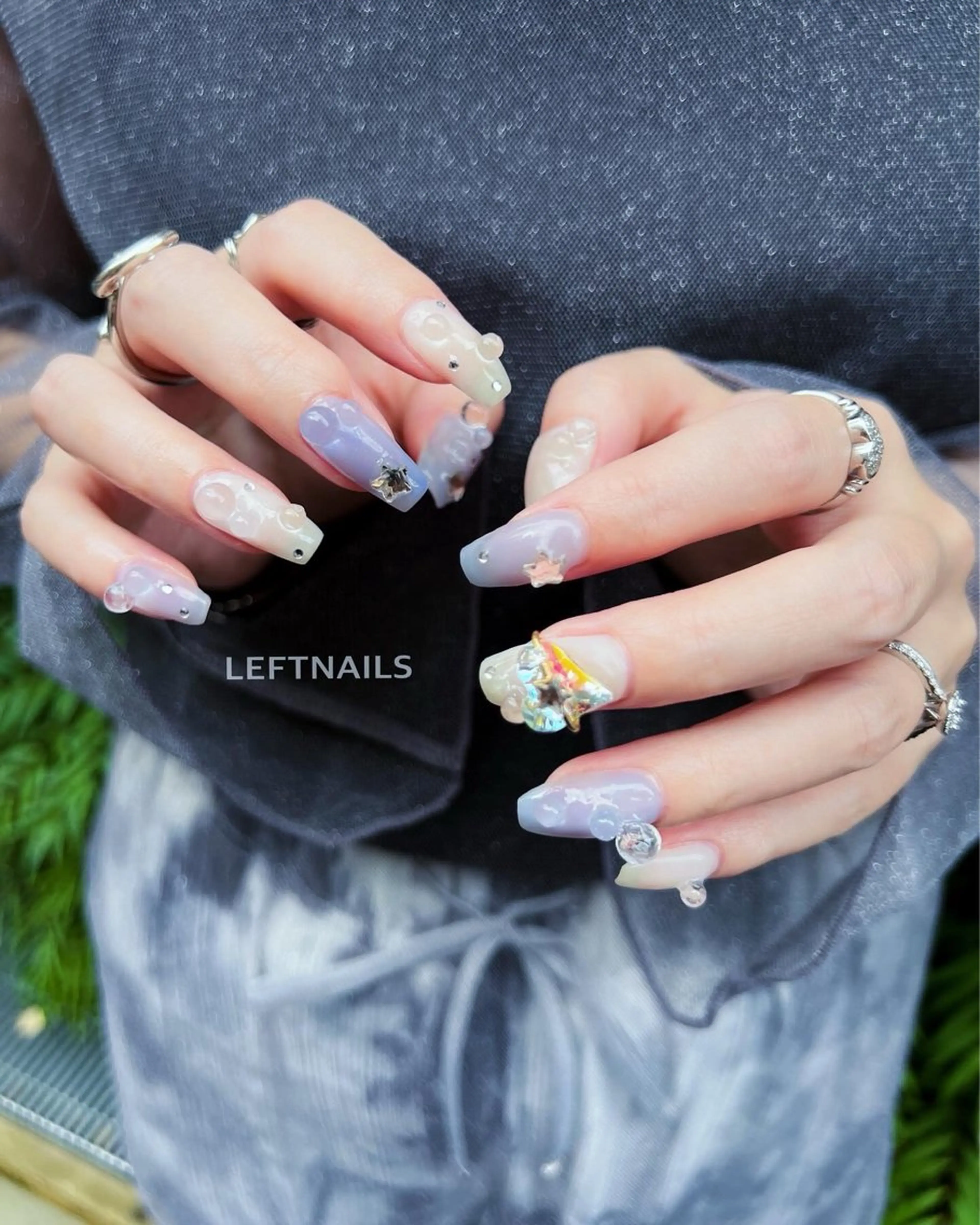 ネイル 韓国ネイル ニュアンスネイル LEFTNAILS フィルインニュアンスのネイルデザイン