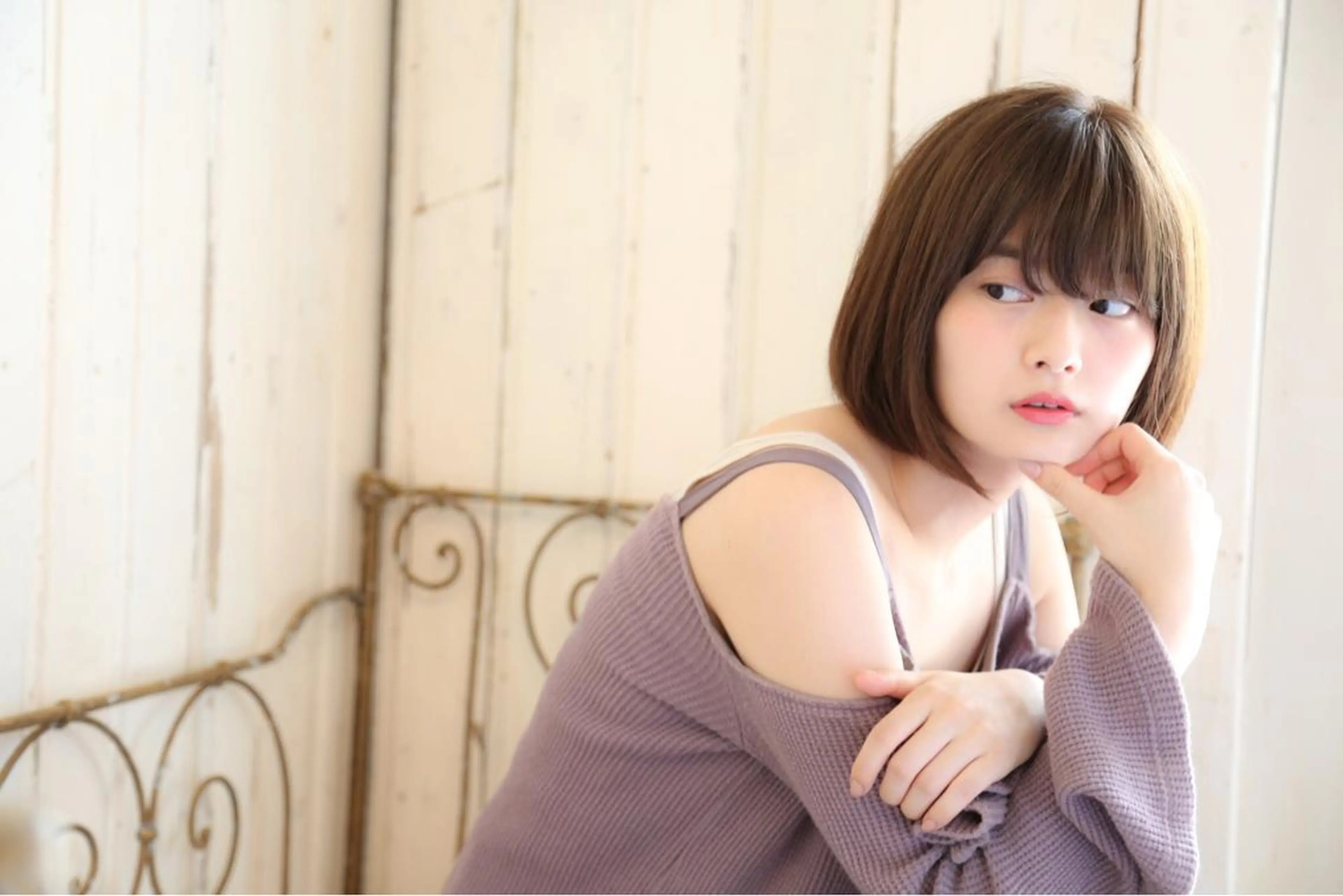 ショート カラー パーマ 野崎 ひかりのヘアスタイル