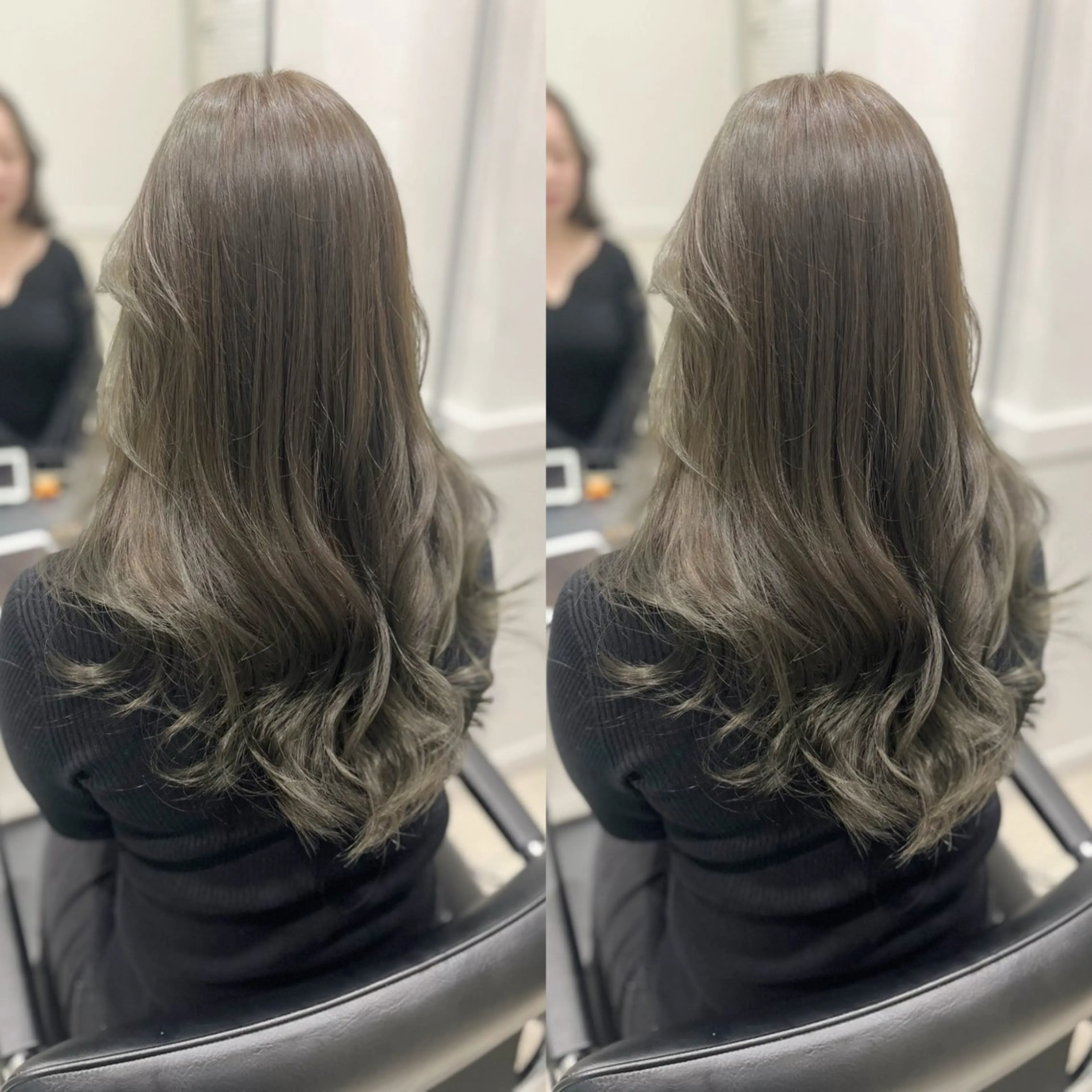 ロング ハイライト 全席個室美容室 縮毛矯正/レイヤーのヘアスタイル