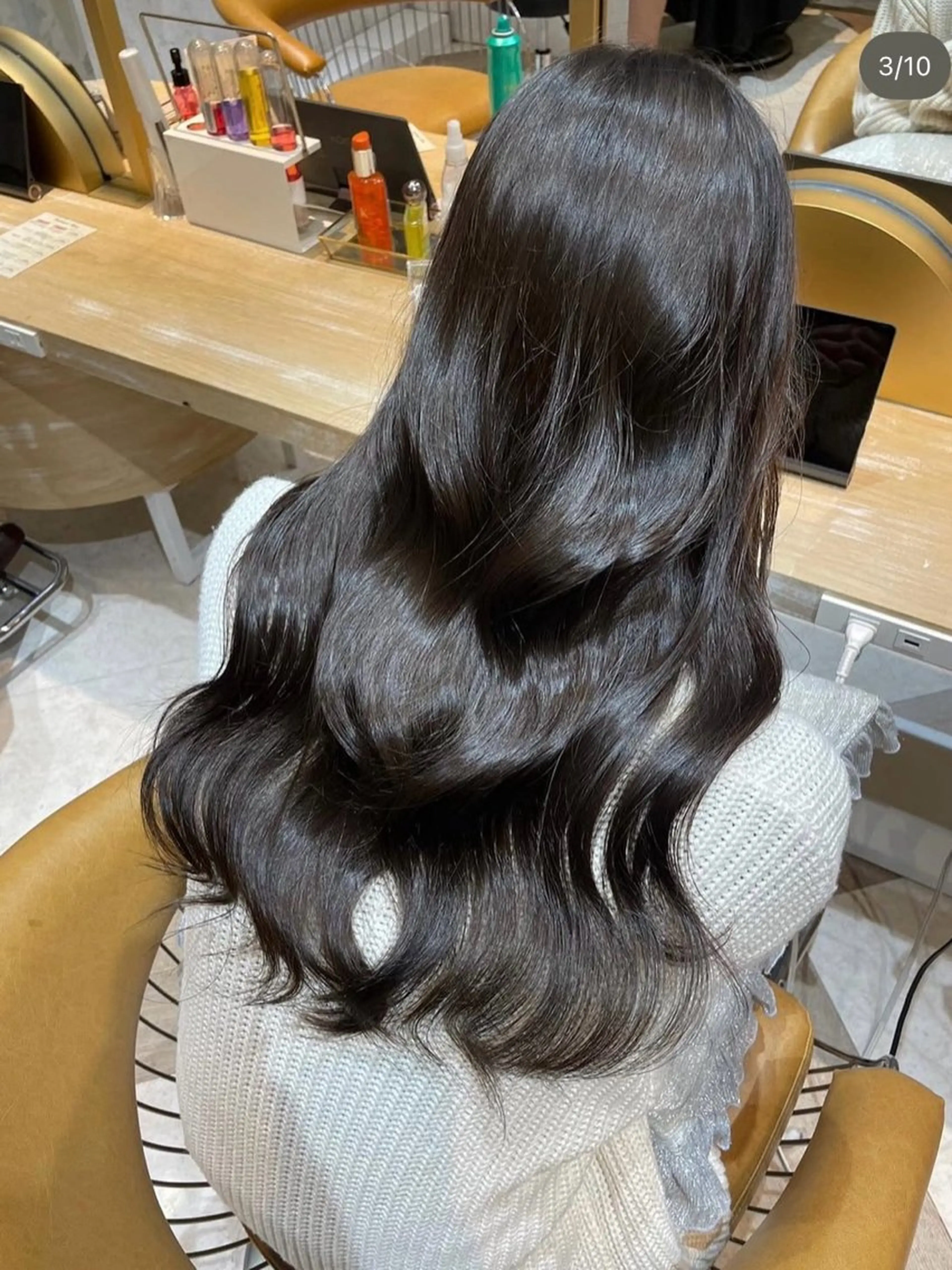 ロング カラー カット ヘアカラー トリートメント 興津/韓国レイヤー ダブルカラー美髪縮毛のヘアスタイル