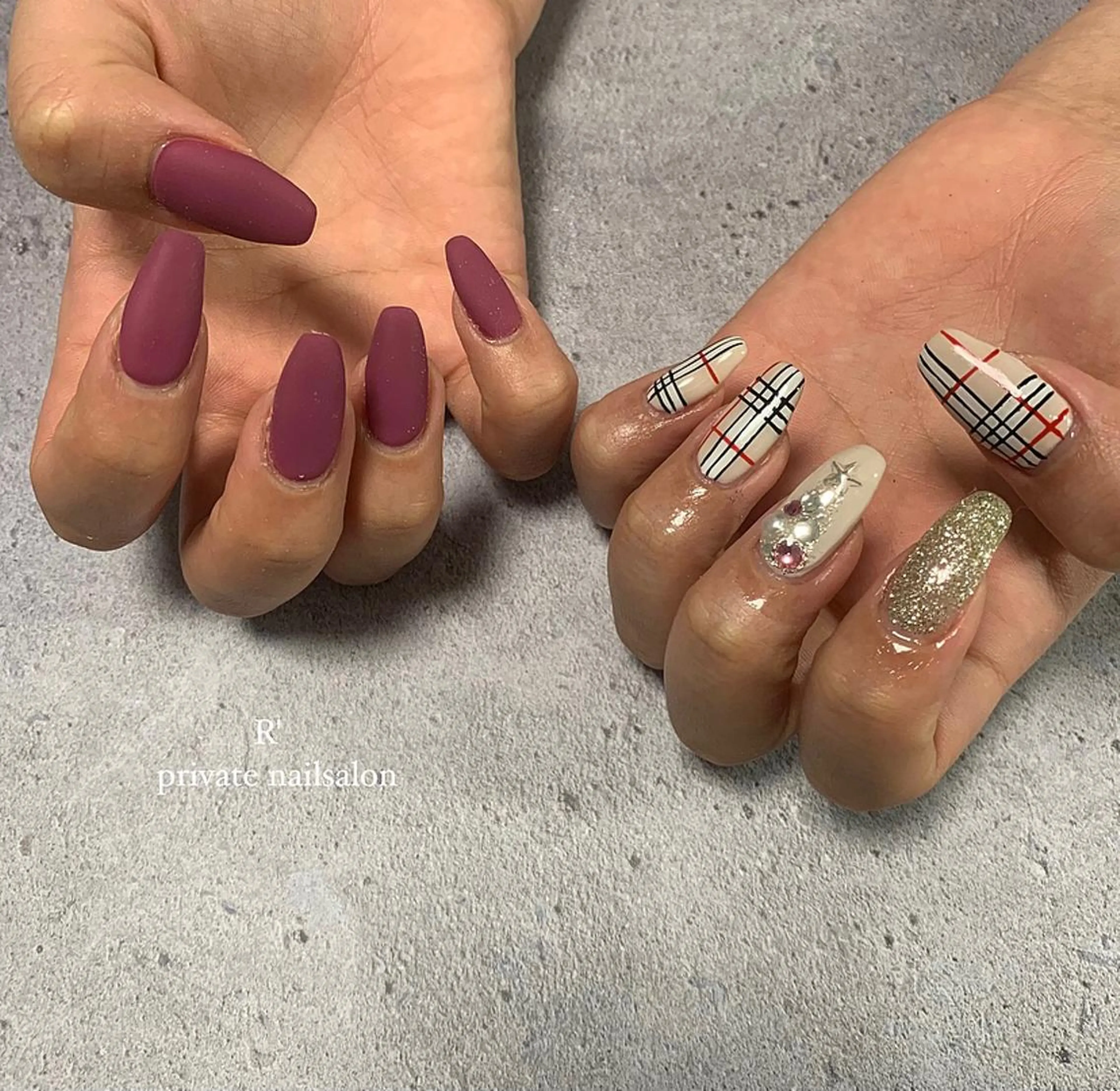 ネイル マットネイル Bersinar nail所属・Bersinar nail(rina)のネイルデザイン