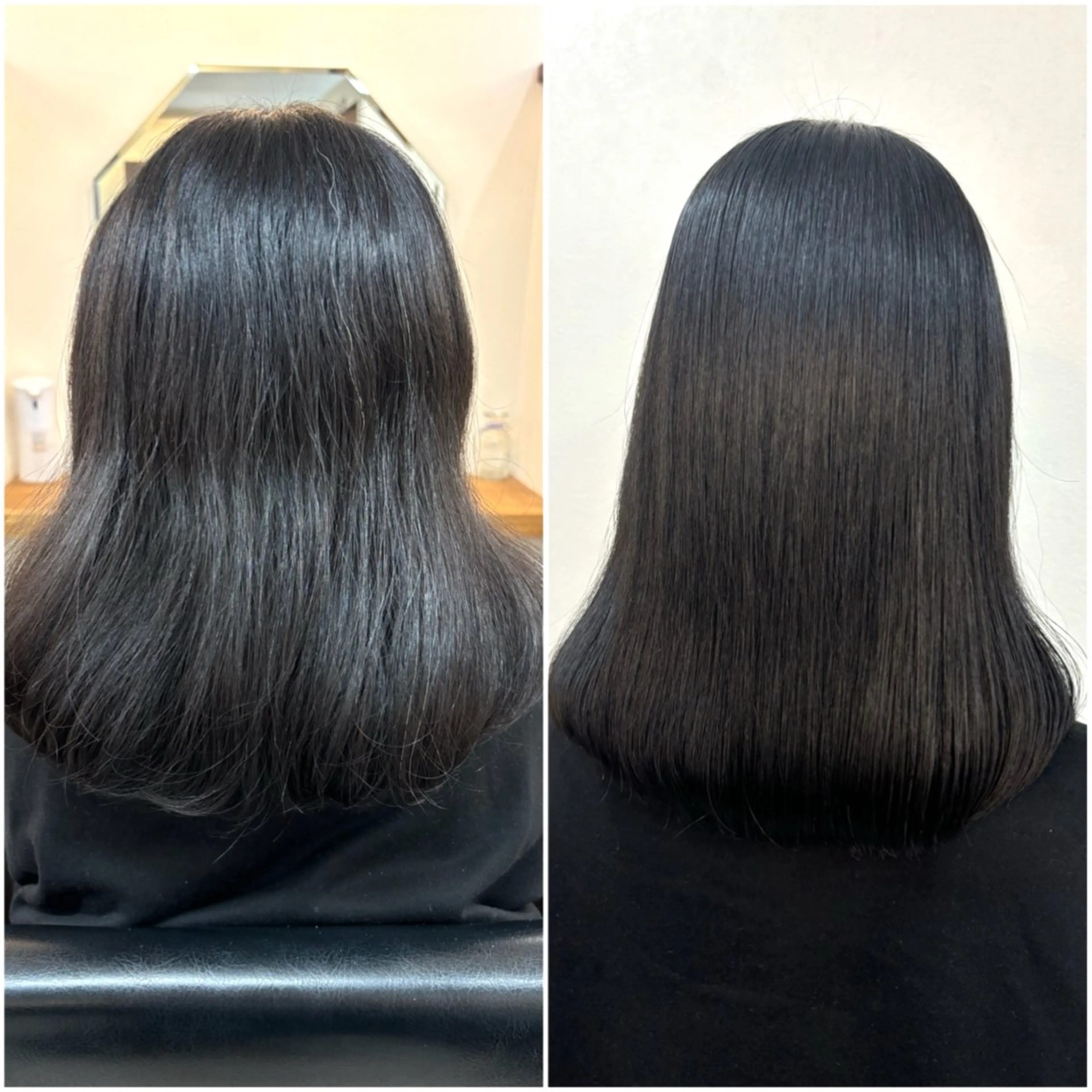 ミディアム 縮毛矯正 ぬくい せいな💫のヘアスタイル