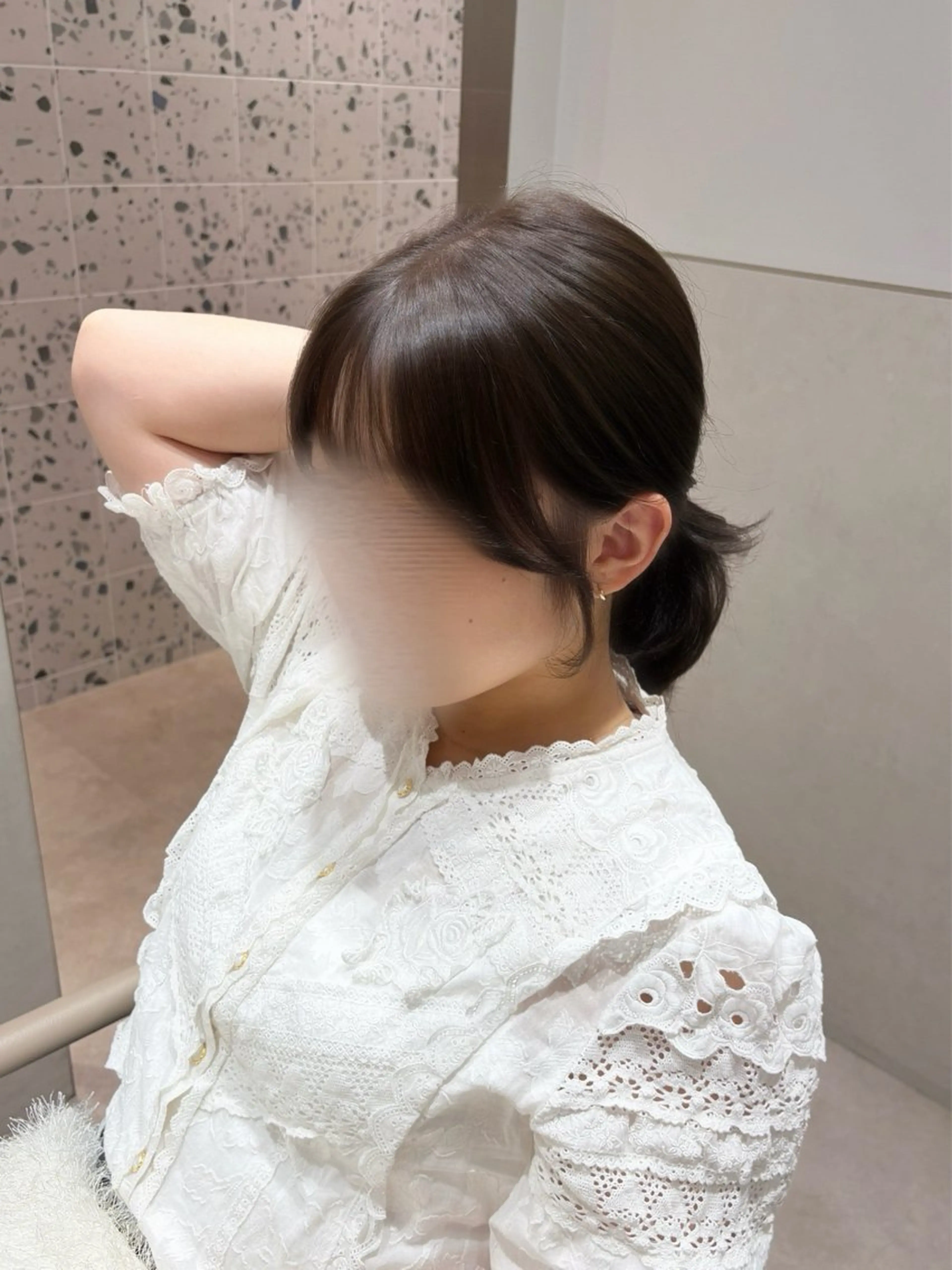 セミロング カラー 顔周りカット 艶カラー／ 髪質改善／arisaのヘアスタイル