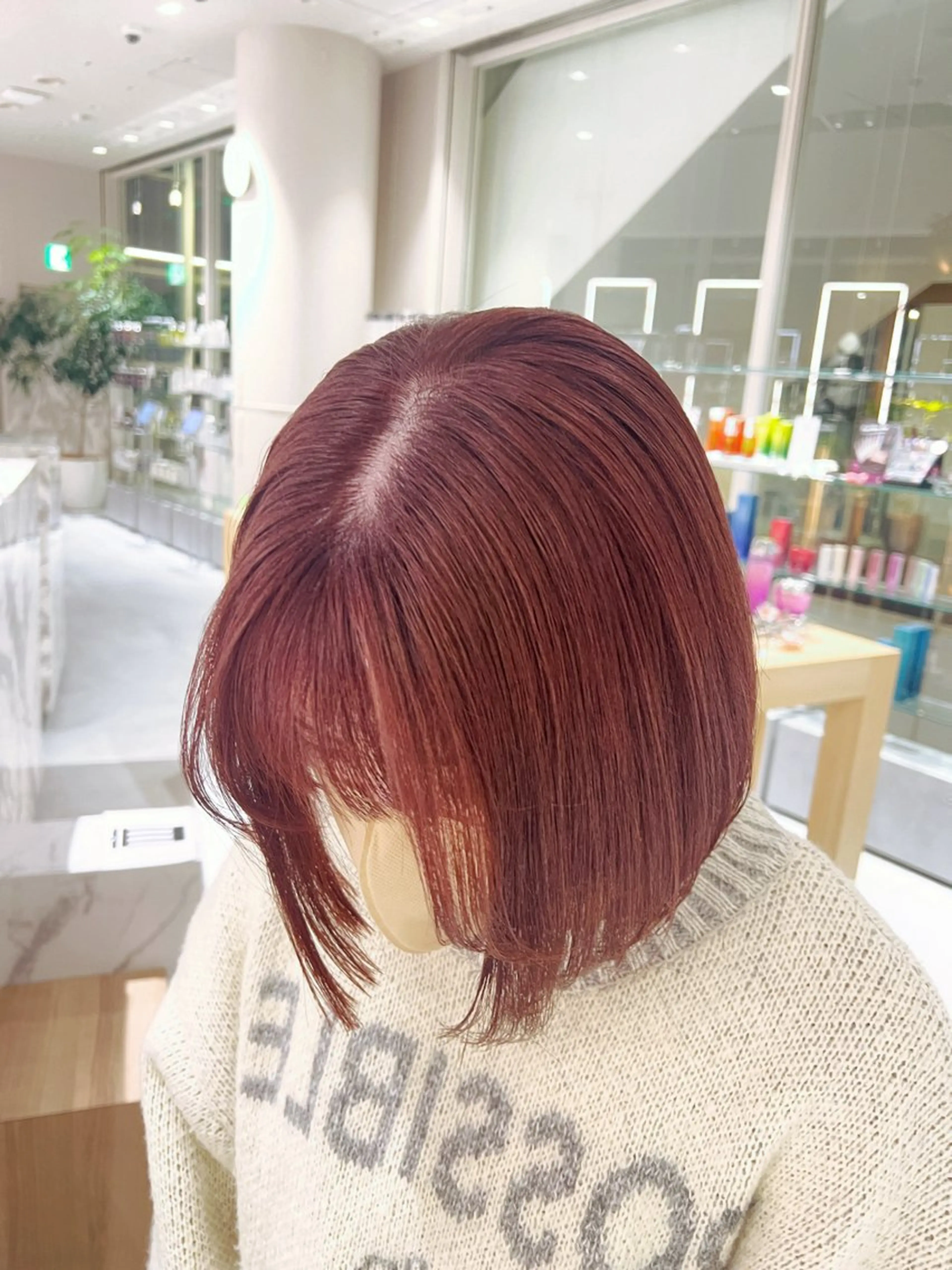 ミディアム カラー ベージュカラー ブリーチ ダブルカラー ブリーチなしカラー ピンクカラー kako　ショート ボブのヘアスタイル