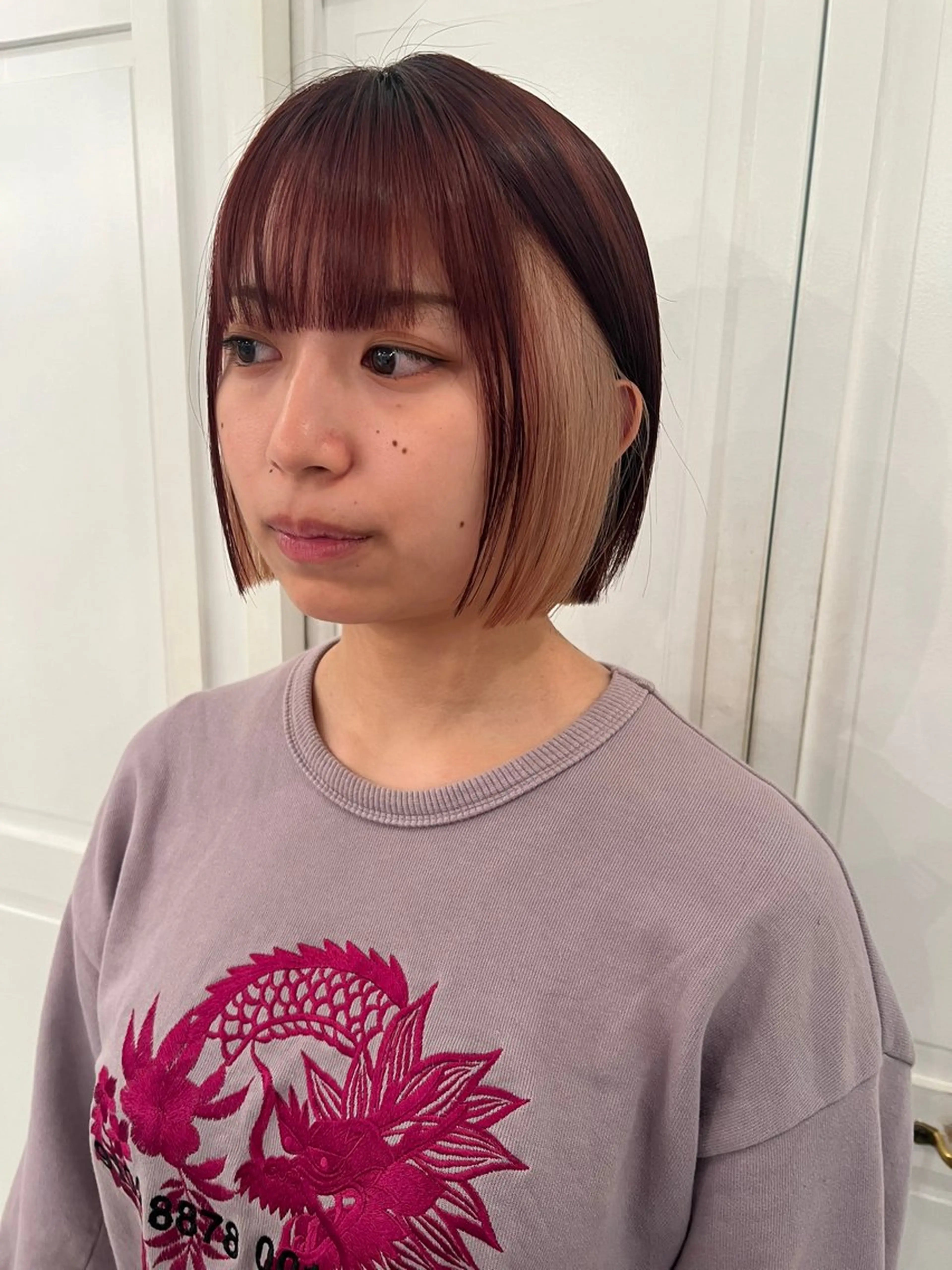 カラー カット ヘアカラー ブリーチカラー🎀 韓国風/寺門美優のヘアスタイル